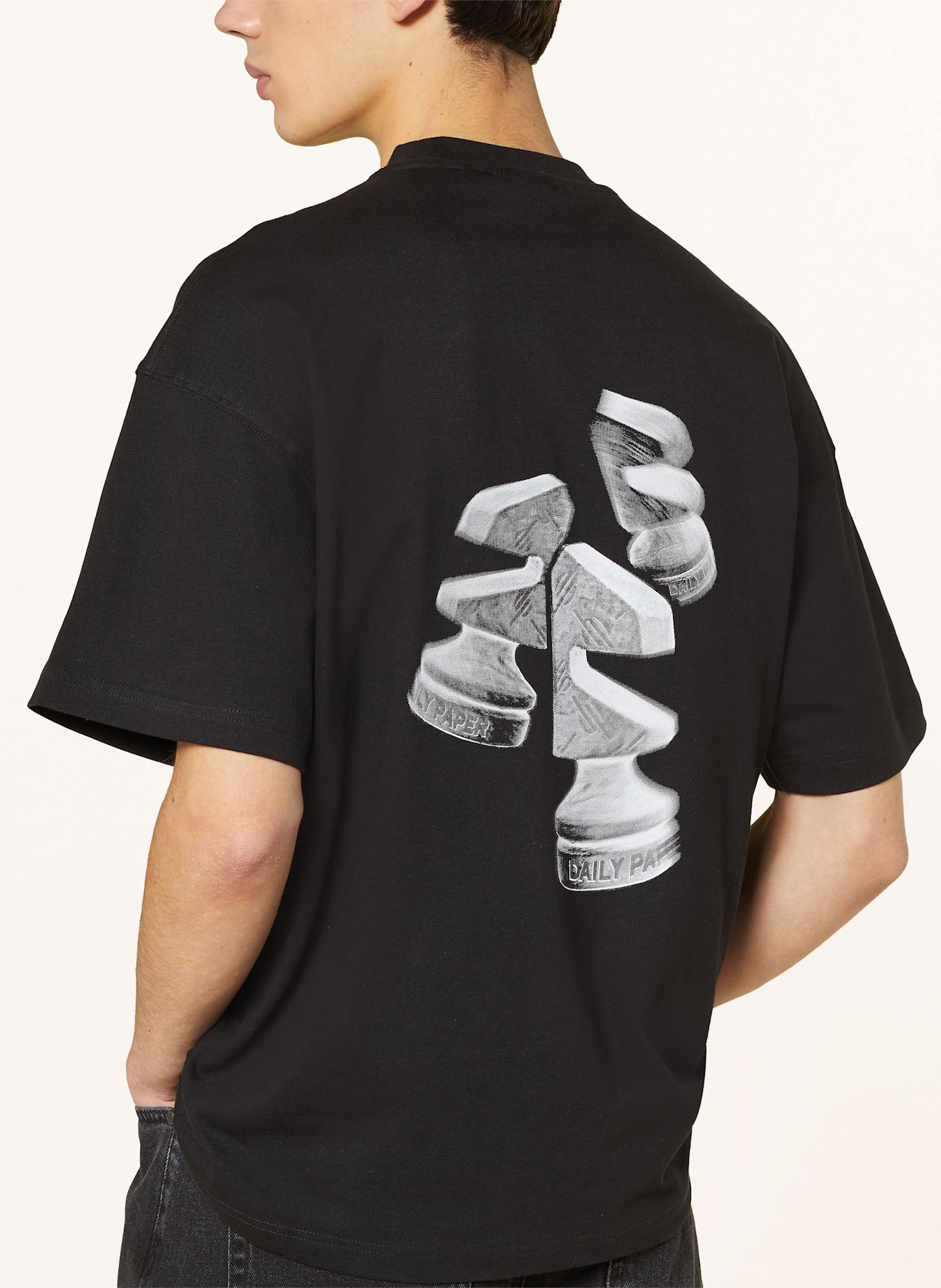 DAILY PAPER Tričko OVERLOOKED: ČERNÁ