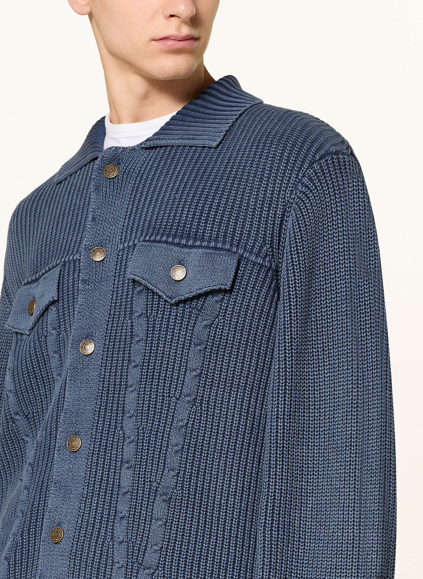 DAILY PAPER Kardigan TANO: GRANATOWY