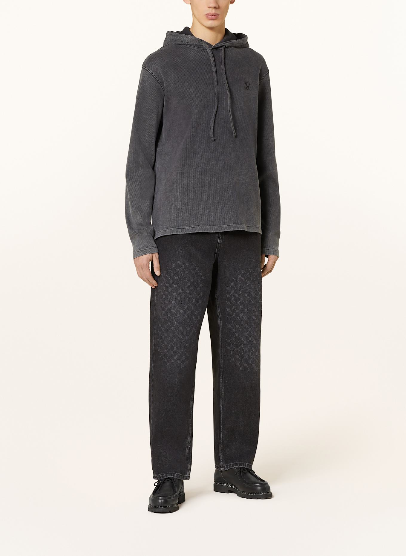 DAILY PAPER Mikina s kapucí ZAWADI: TMAVĚ ŠEDÁ