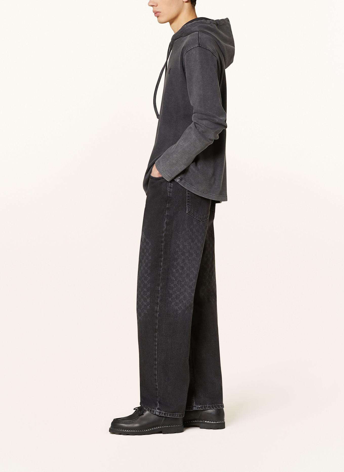 DAILY PAPER Mikina s kapucí ZAWADI: TMAVĚ ŠEDÁ