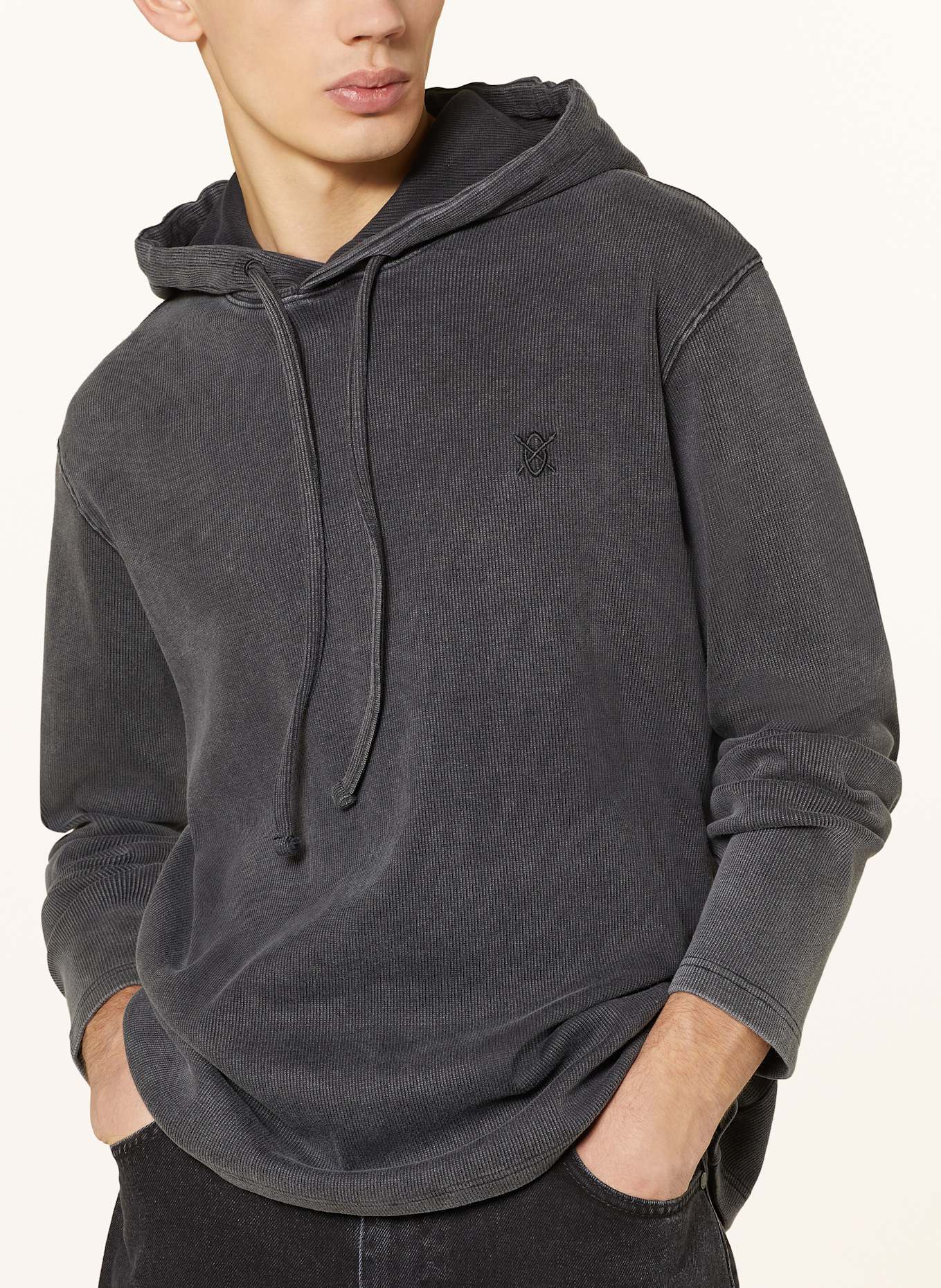 DAILY PAPER Mikina s kapucí ZAWADI: TMAVĚ ŠEDÁ