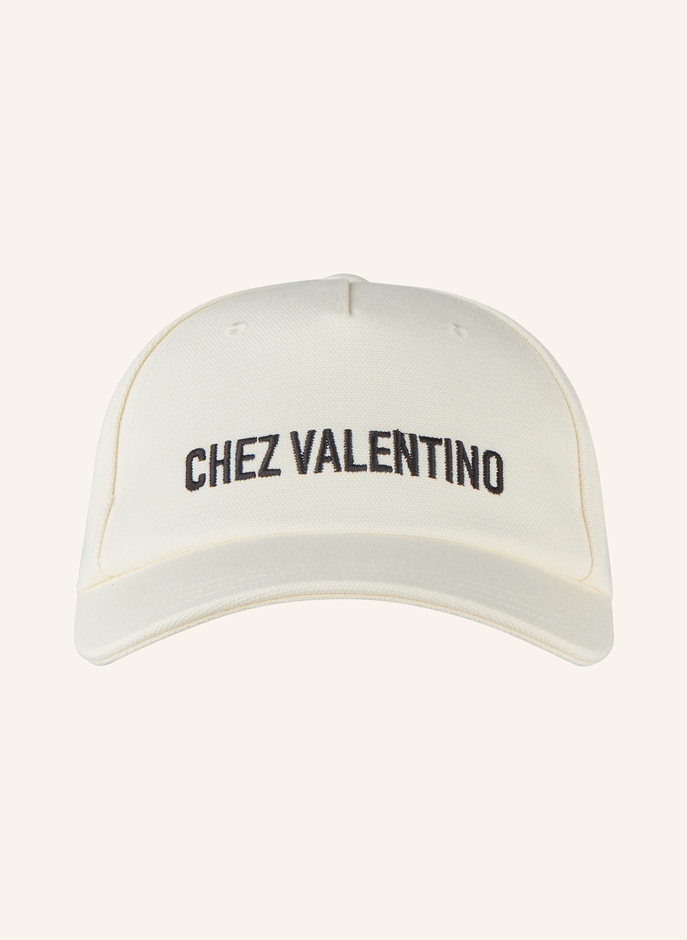 VALENTINO GARAVANI Cap CHEZ VALENTINO: WEISS/ SCHWARZ