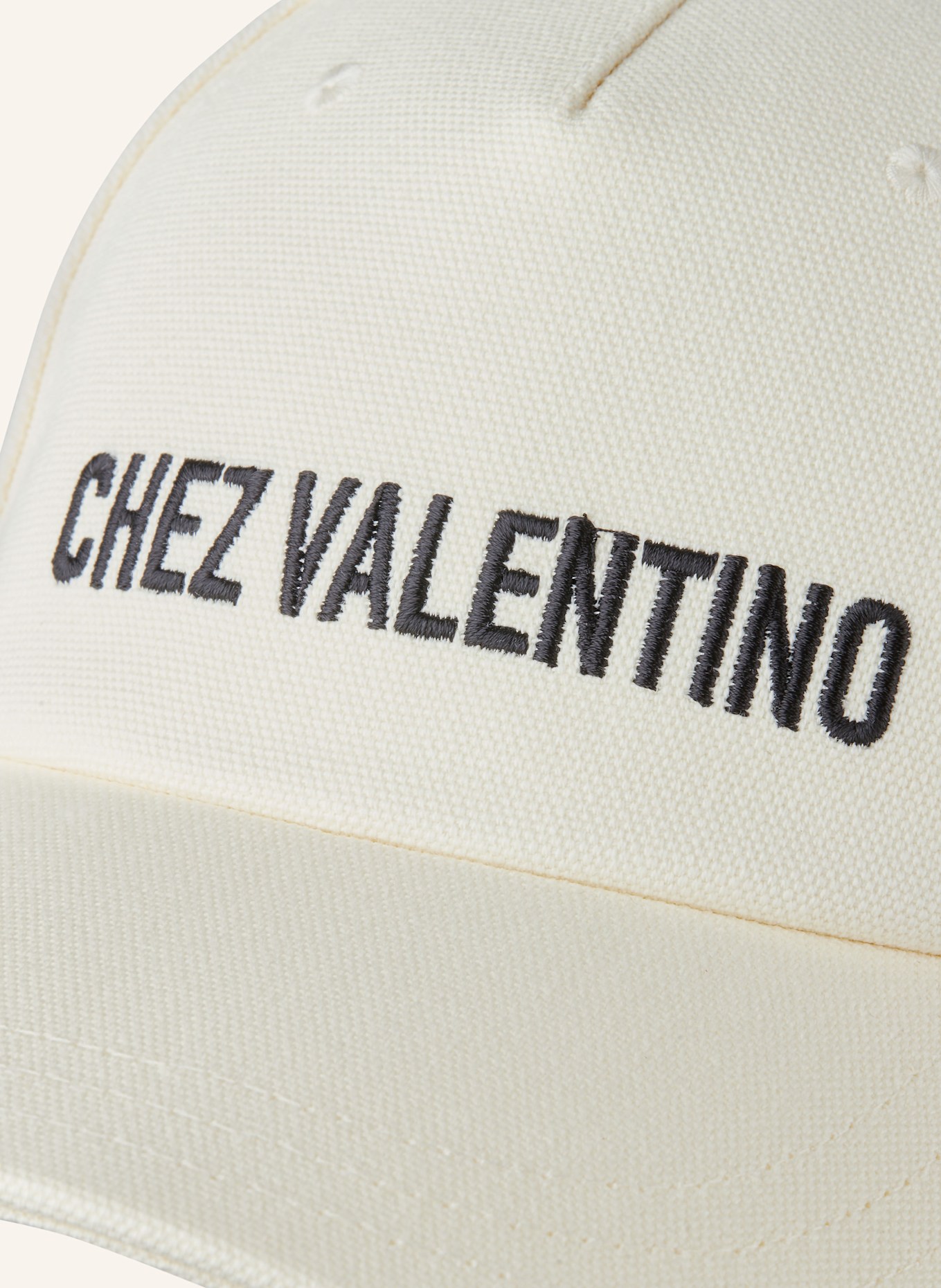 VALENTINO GARAVANI Cap CHEZ VALENTINO: WEISS/ SCHWARZ