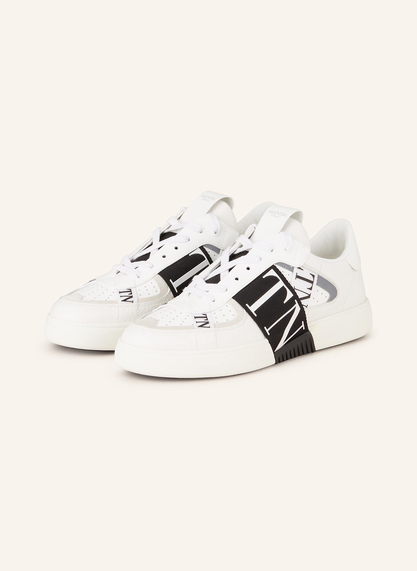 Black and white valentino shoes top