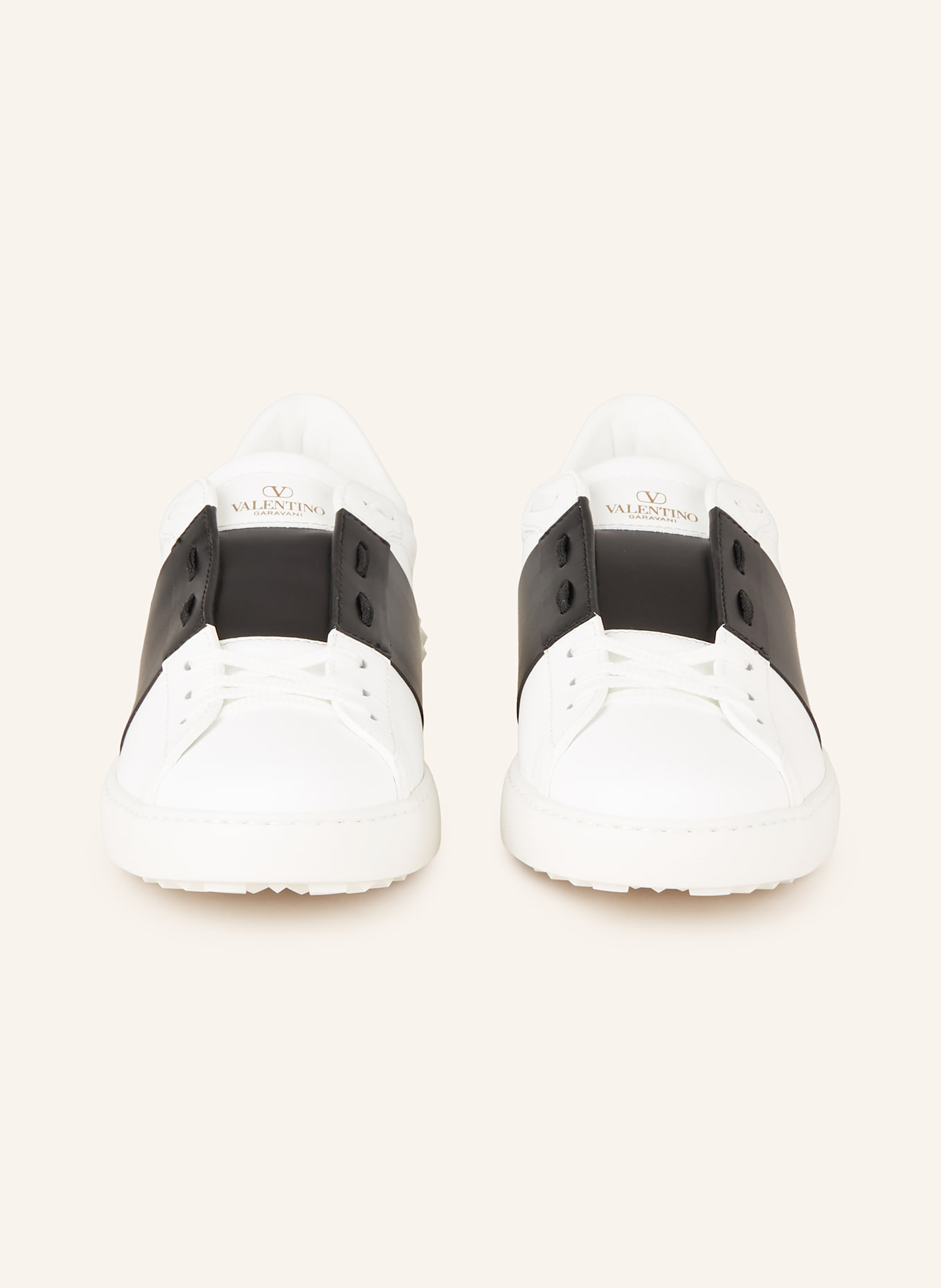 Valentino open leather trainers on sale