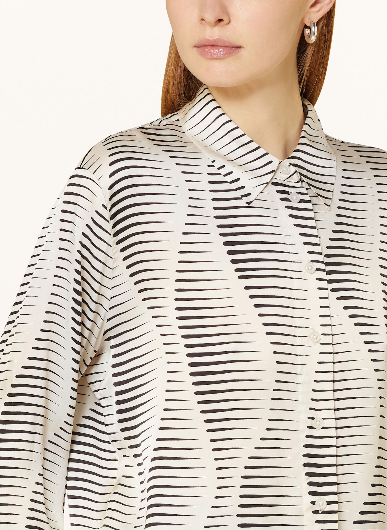 someday ZAURYN satin shirt blouse, Color: CREAM/ BLACK (Image 4)