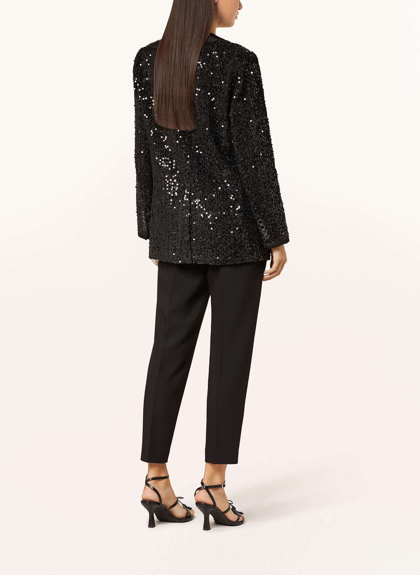 MOS MOSH Bouclé-Blazer MMCARYS mit Pailletten: SCHWARZ