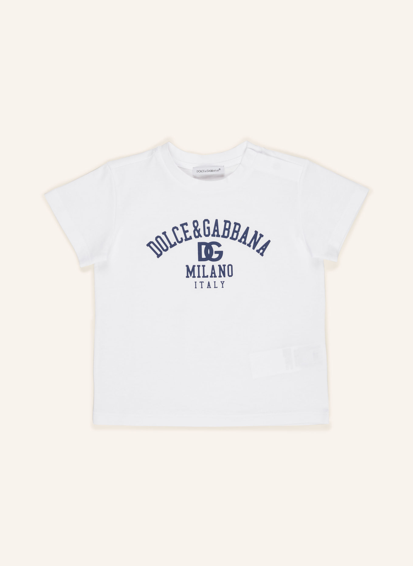 DOLCE & GABBANA T-Shirt: WEISS/ DUNKELBLAU