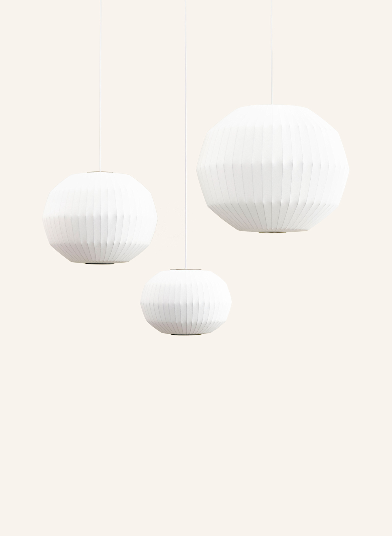 HAY Deckenleuchte NELSON ANGLED SPHERE BUBBLE: WEISS