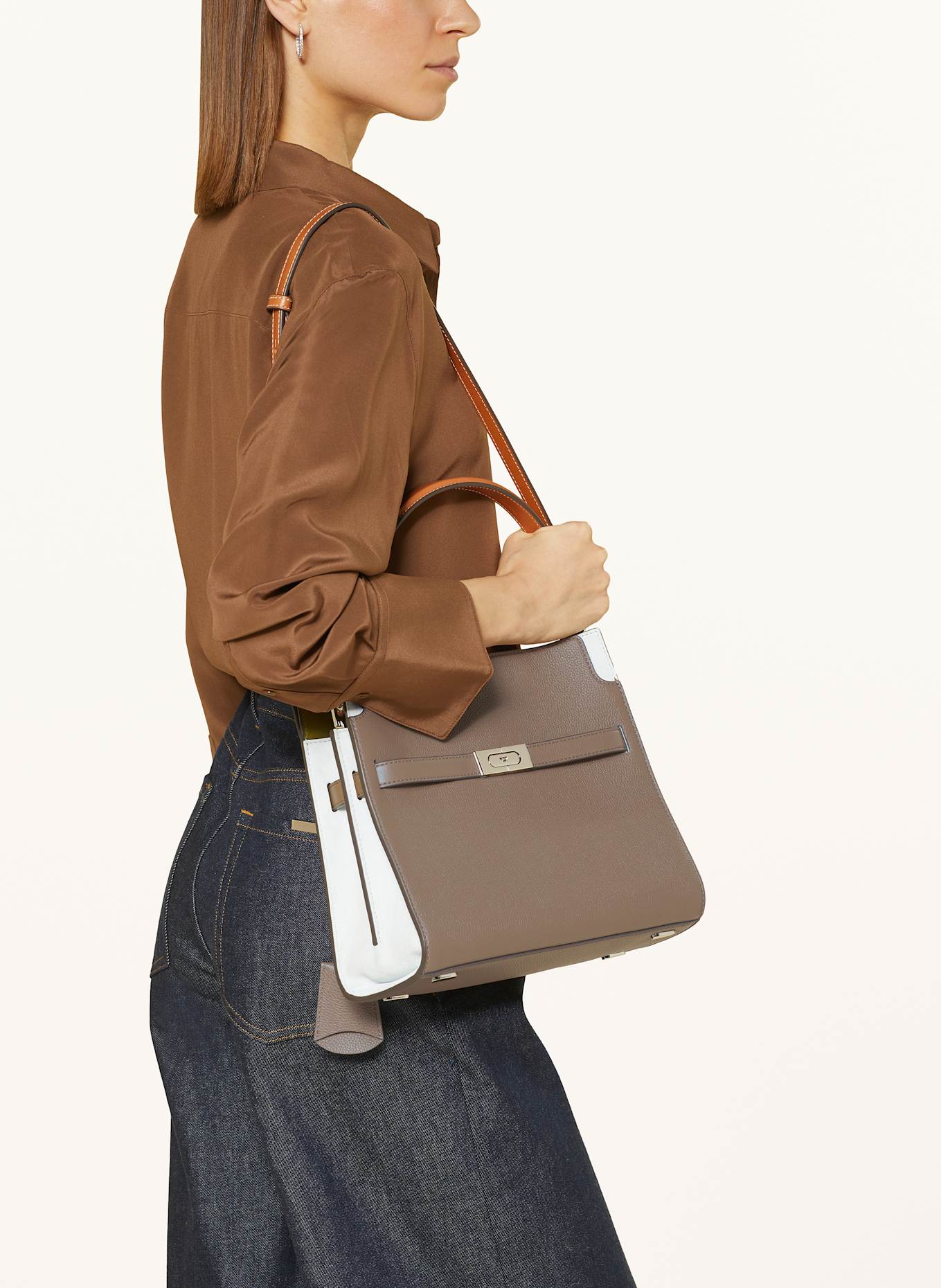 TORY BURCH Handtasche LEE RADZIWILL in taupe
