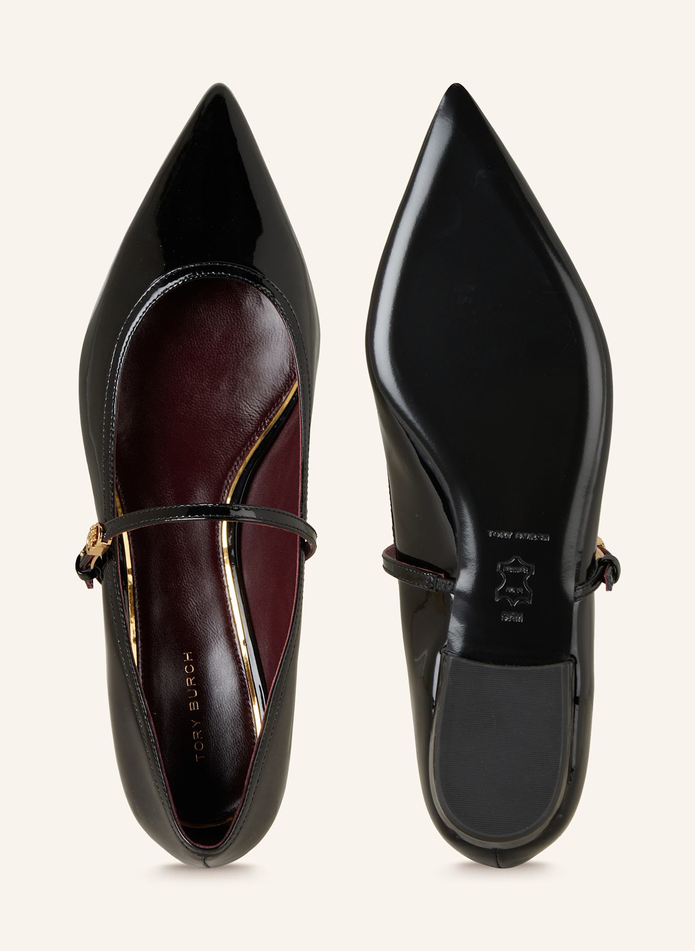 TORY BURCH Mary Jane ballet flats: BLACK