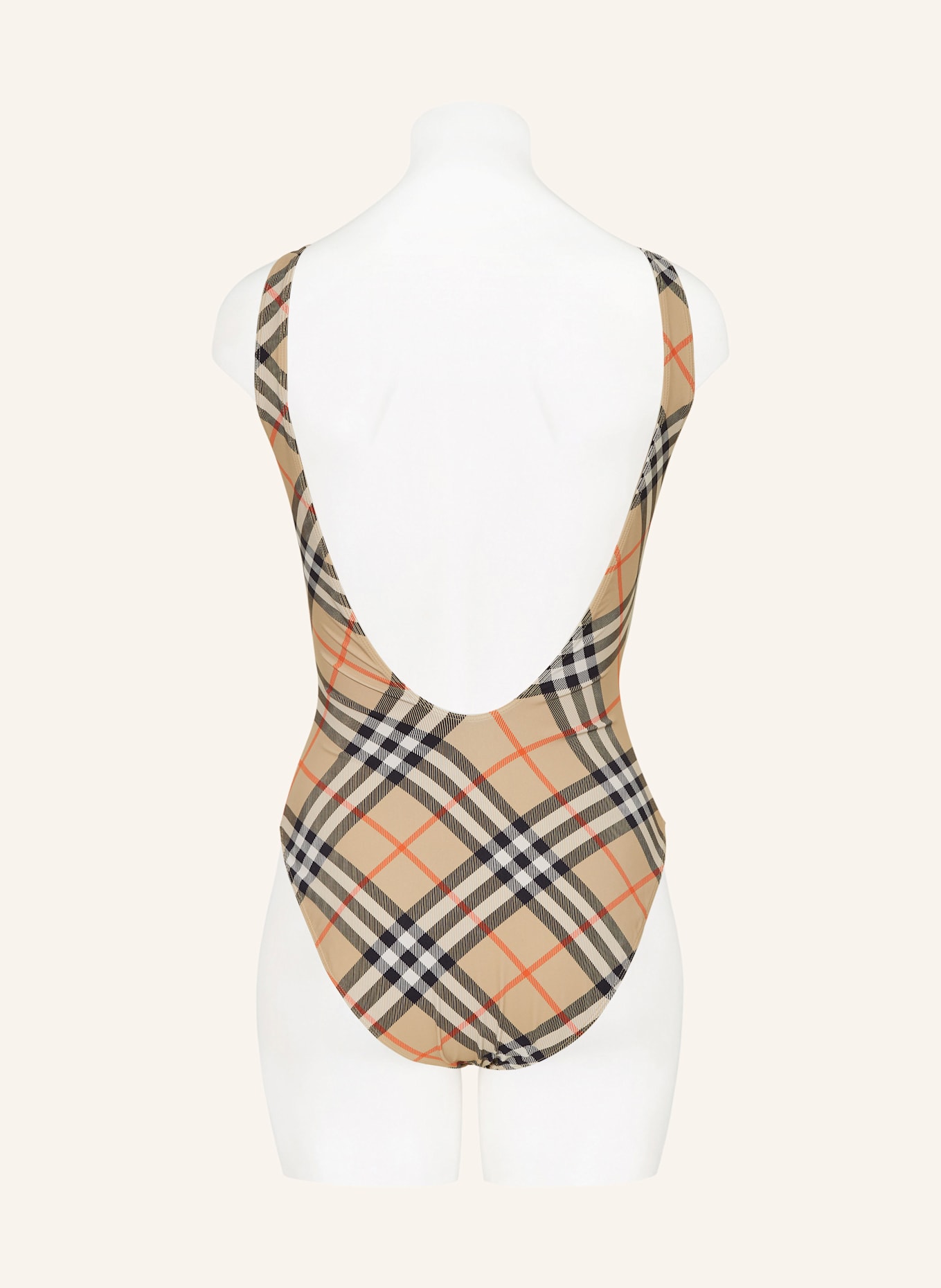BURBERRY Badeanzug, Farbe: BEIGE/ SCHWARZ/ ROT (Bild 3)