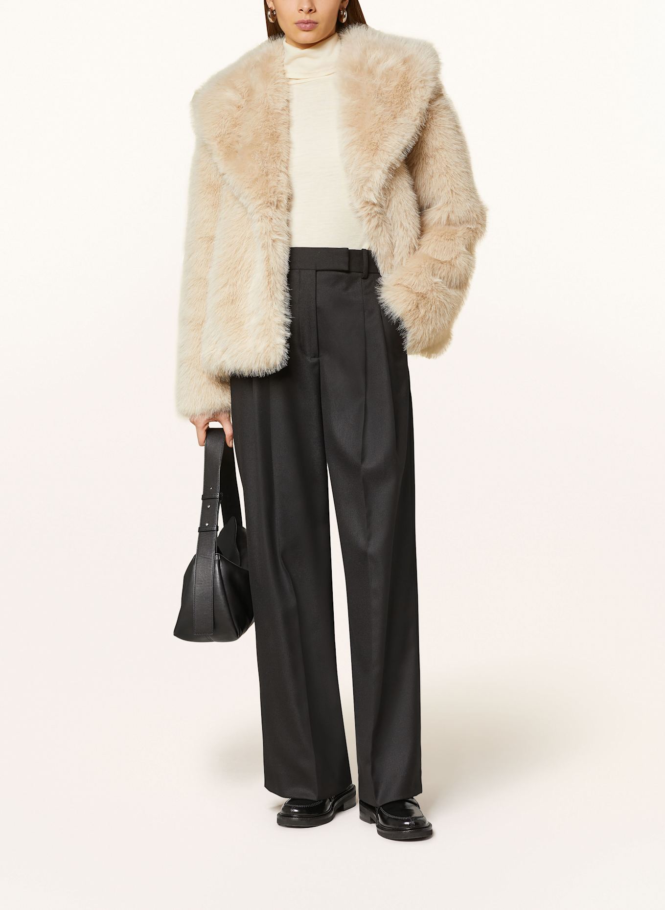 gina tricot Kunstfell-Jacke: CREME