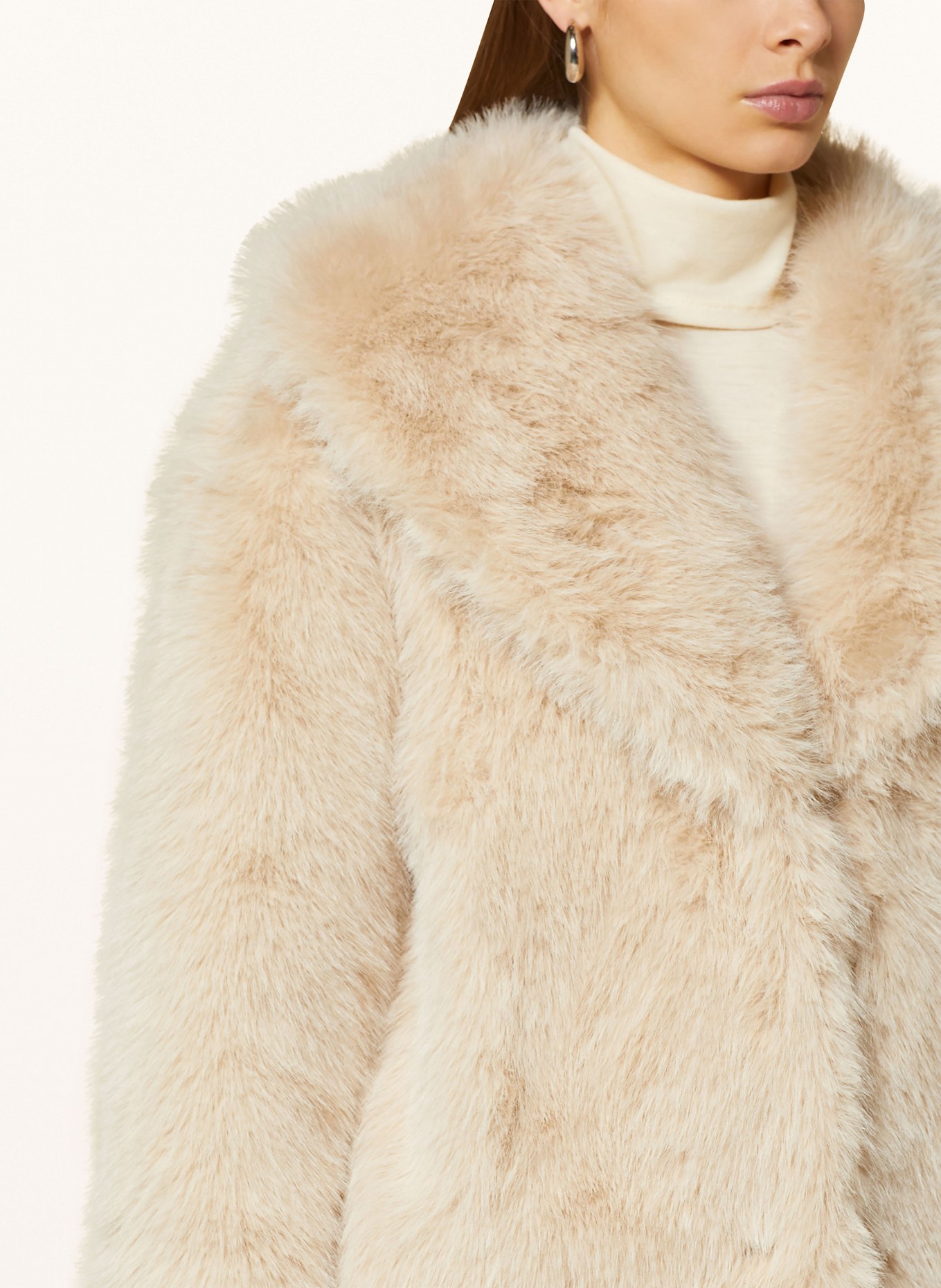 gina tricot Kunstfell-Jacke: CREME