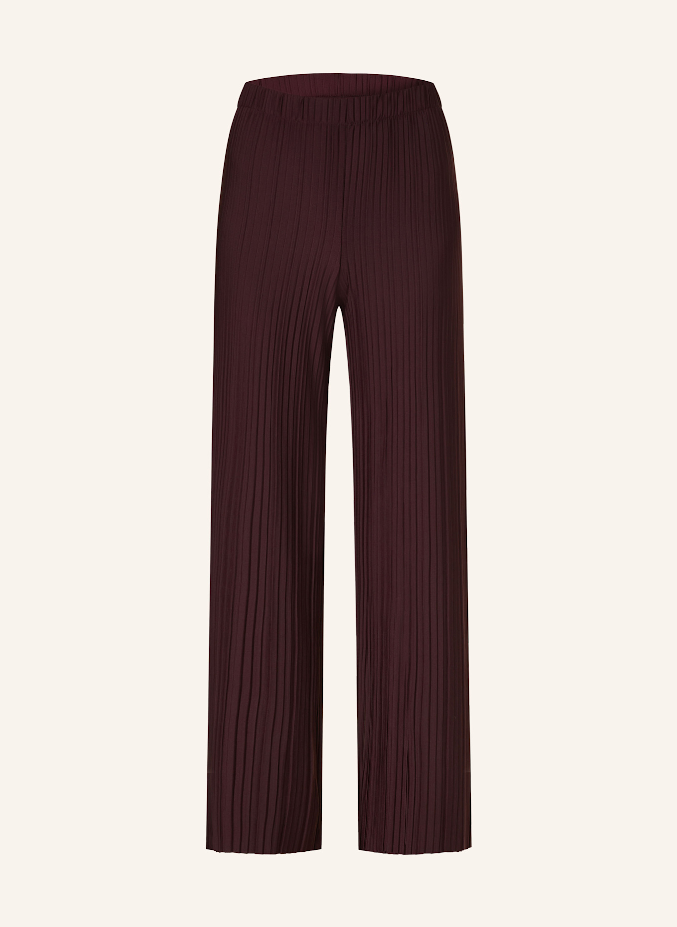 gina definido tricot Pleated trousers in jersey, Color: DARK RED (Image 1)