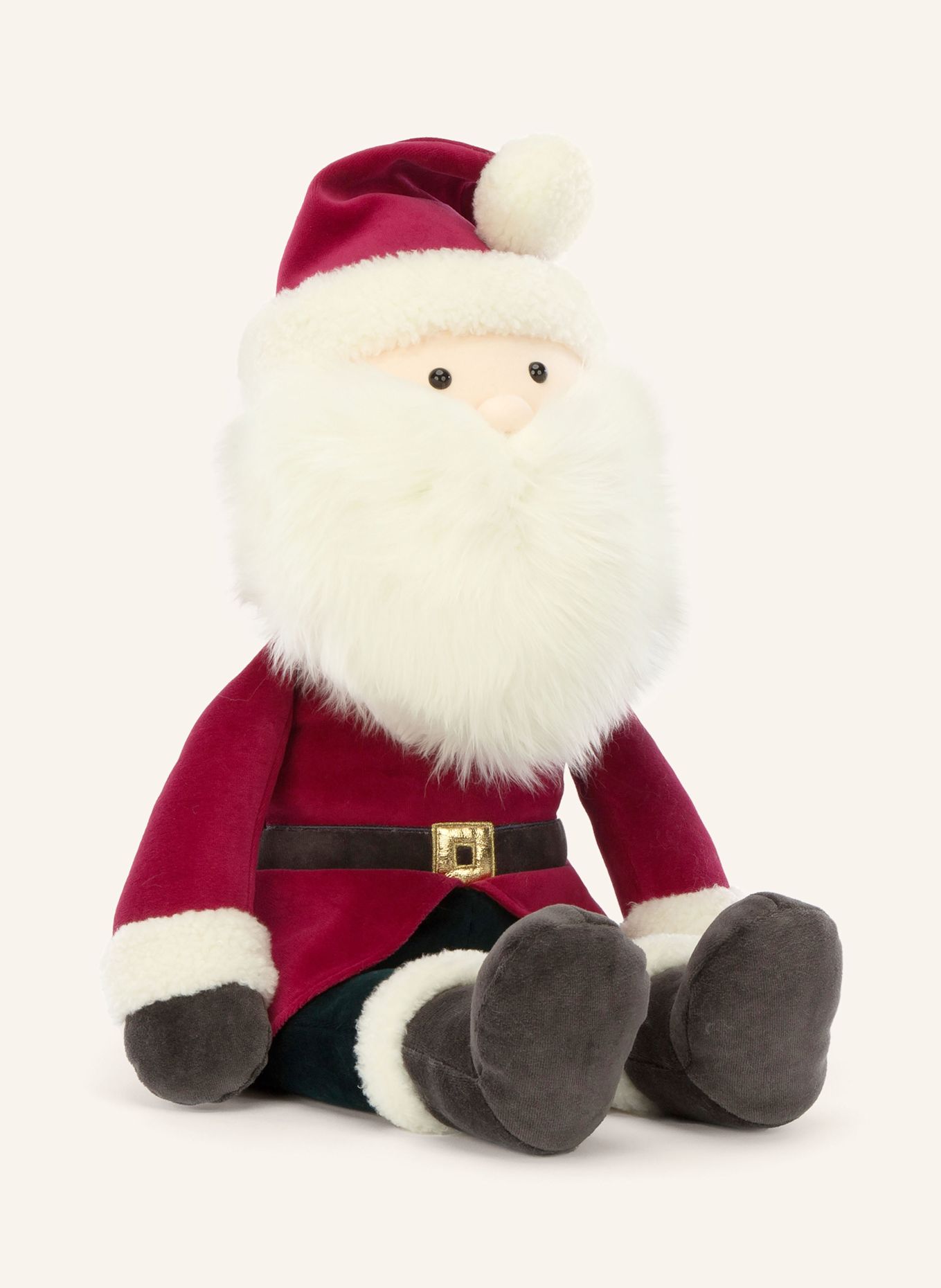 Jellycat Zabawka pluszowa JOLLY SANTA HUGE: CIEMNOCZERWONY / CIEMNOZIELONY / KREMOWY