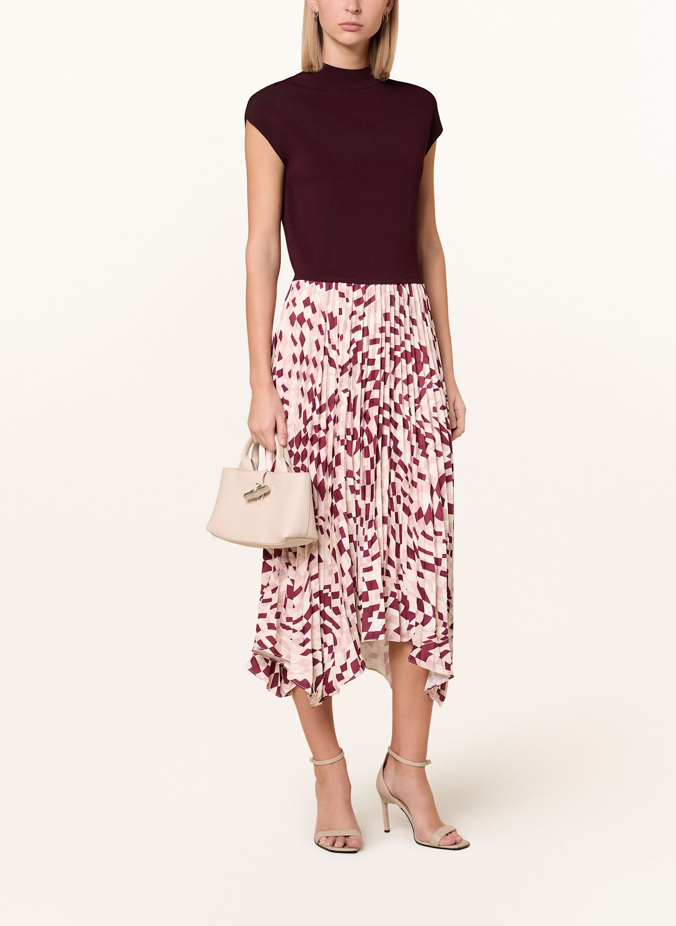 Phase Eight Pleated dress MAYA in mixed materials