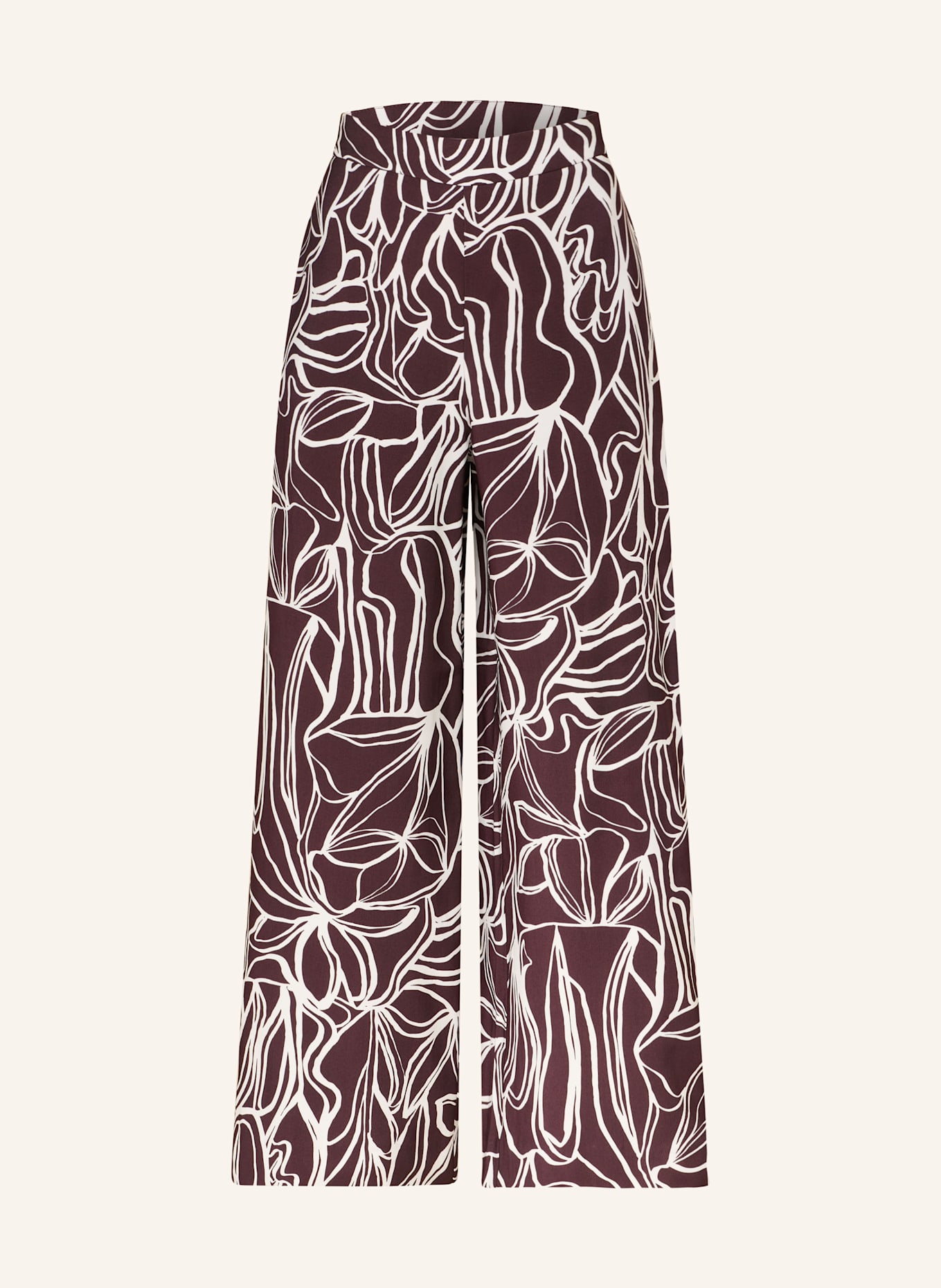 Phase Eight ANNA wide leg trousers in brown white