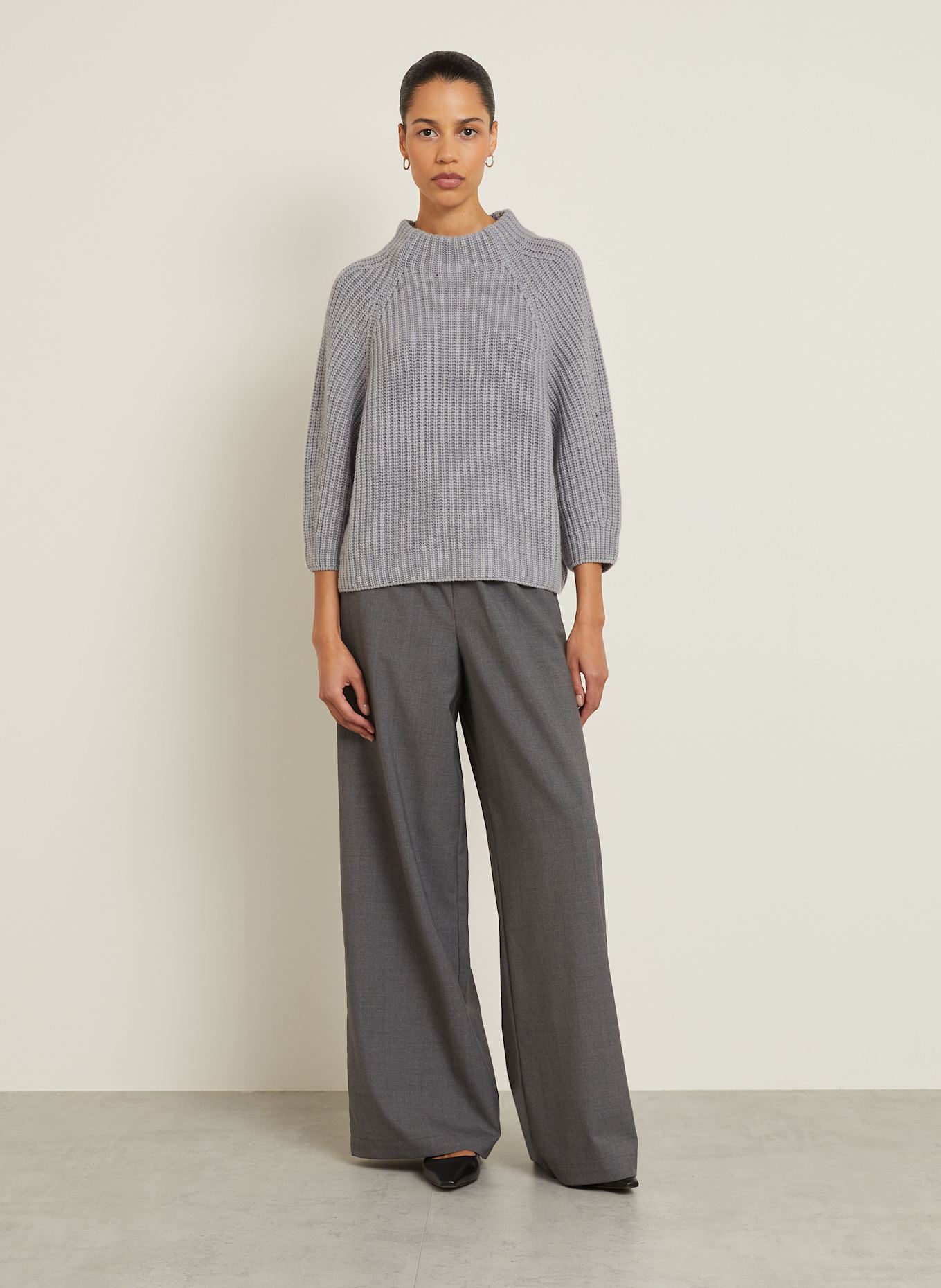 IRIS von ARNIM Cashmere-Pullover FALLOU: HELLGRAU
