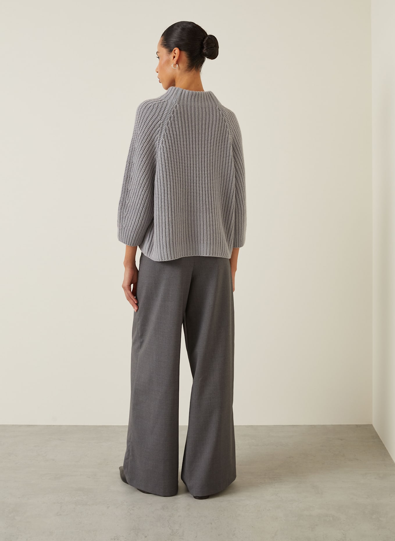 IRIS von ARNIM Cashmere-Pullover FALLOU: HELLGRAU