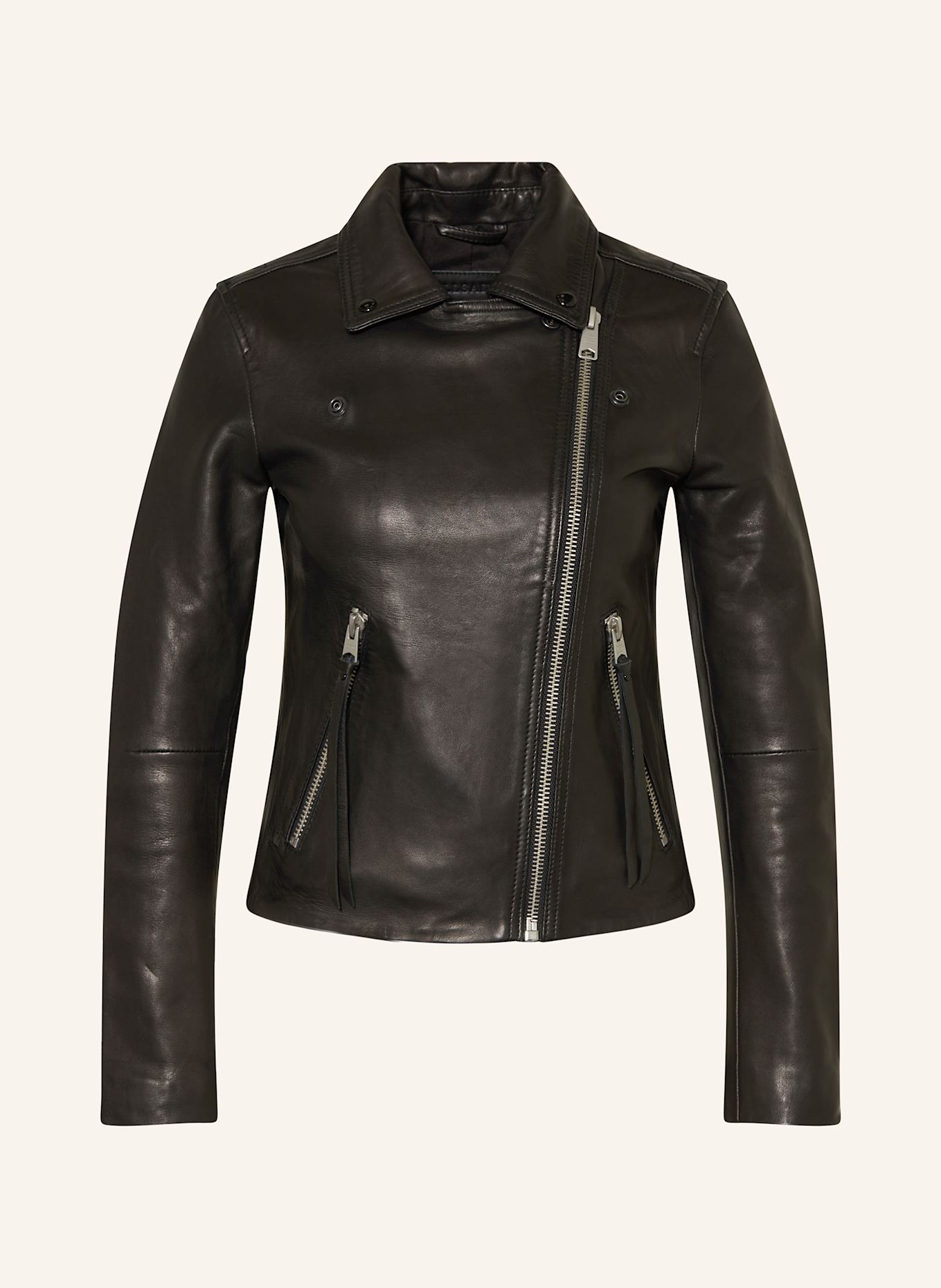 ALLSAINTS Leather jacket DALBY in black