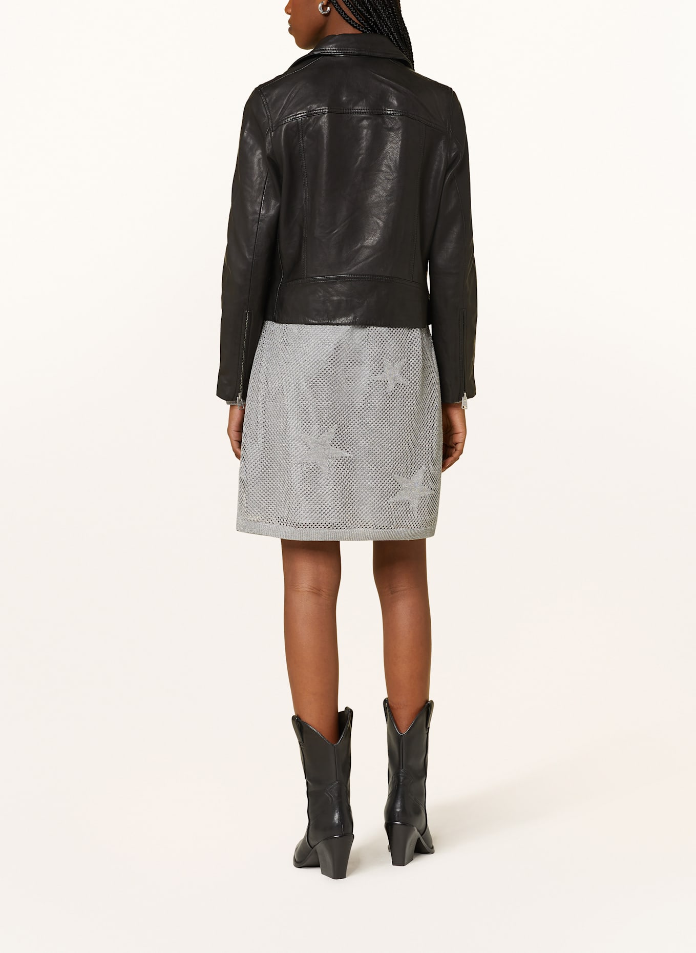 ALLSAINTS Leather jacket DALBY: BLACK