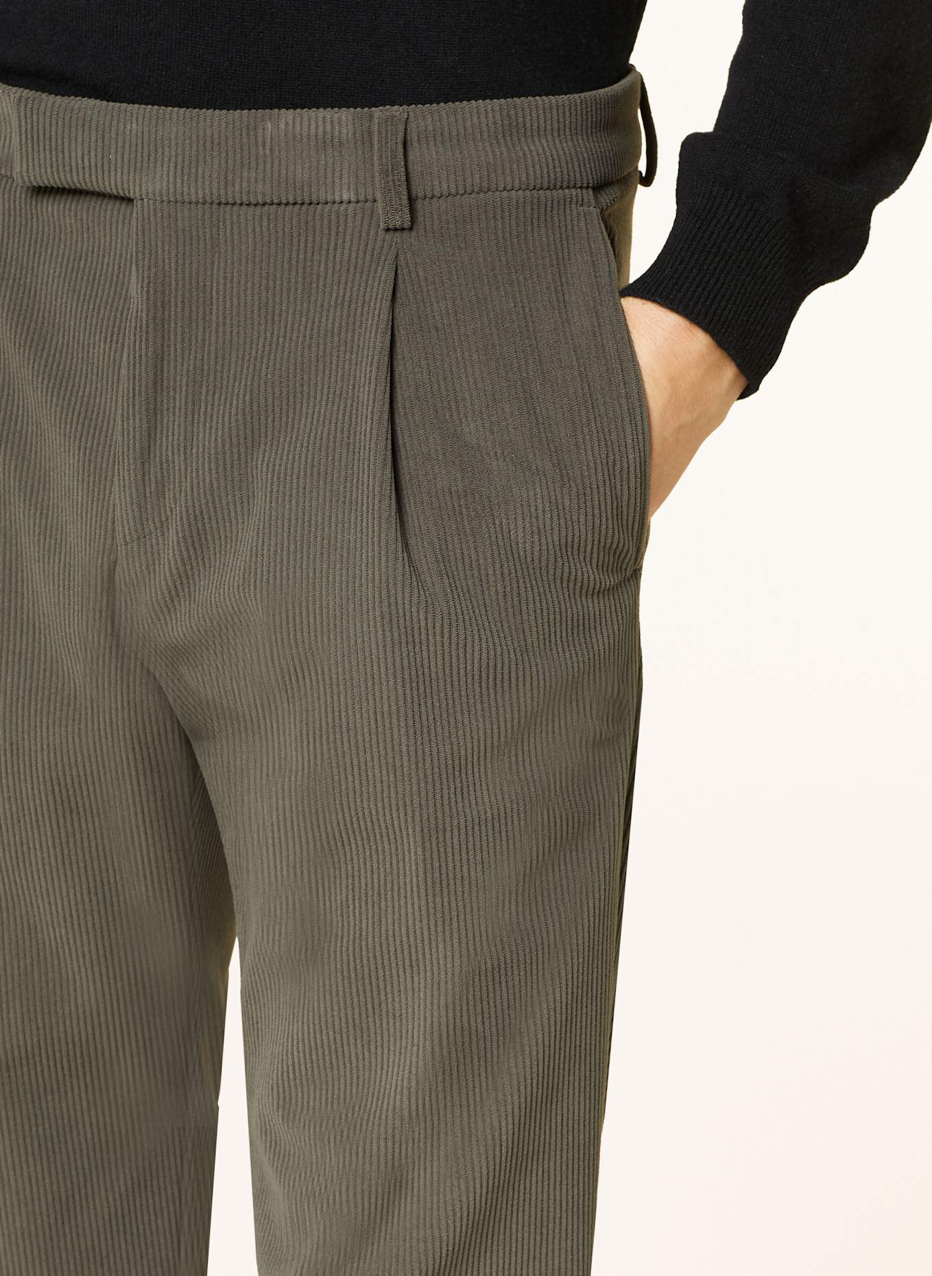 CINQUE Cordchino CISALTO Extra Slim Fit: DARK GREEN