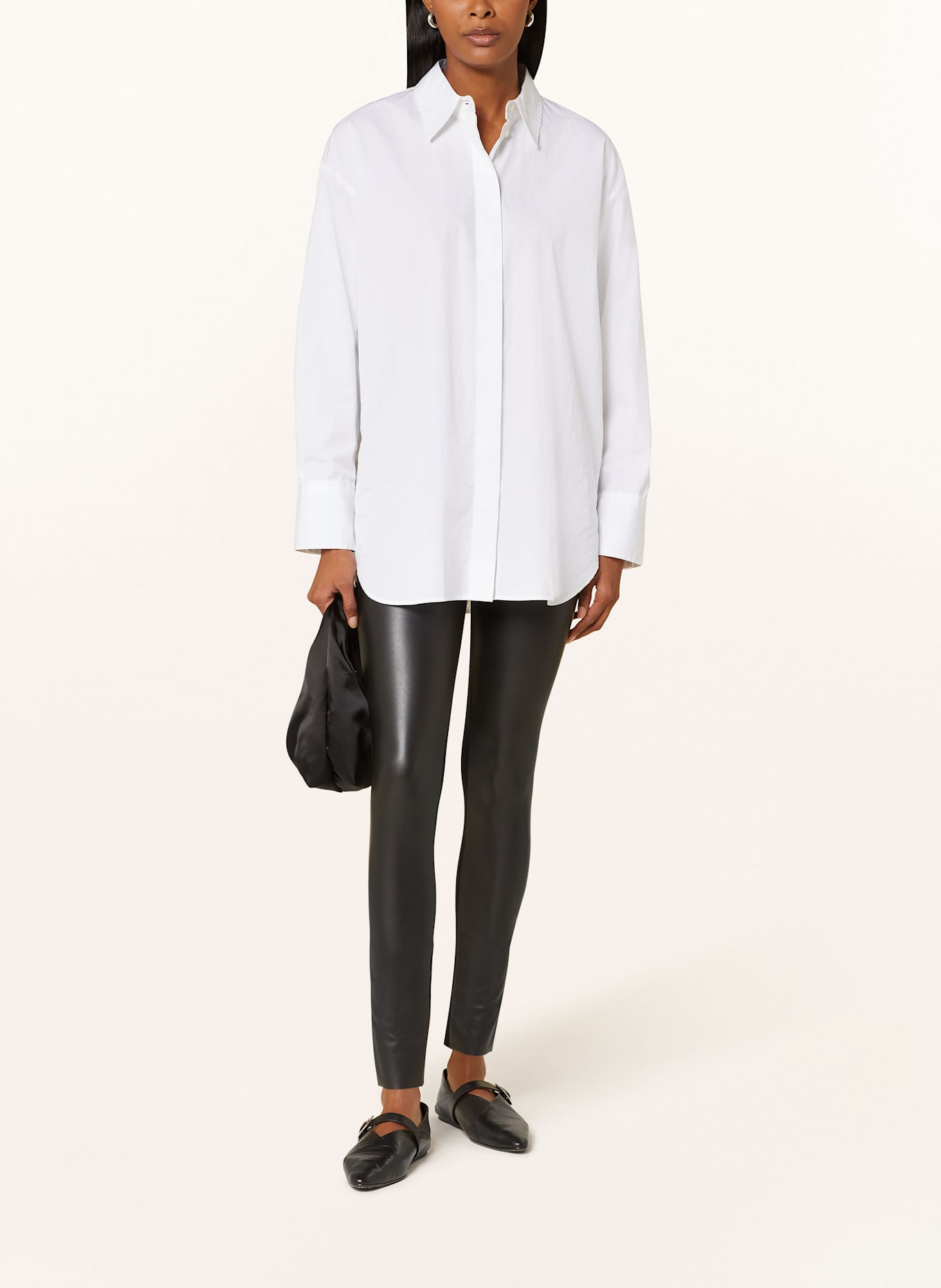 Wolford JO leggings in mixed materials: BLACK