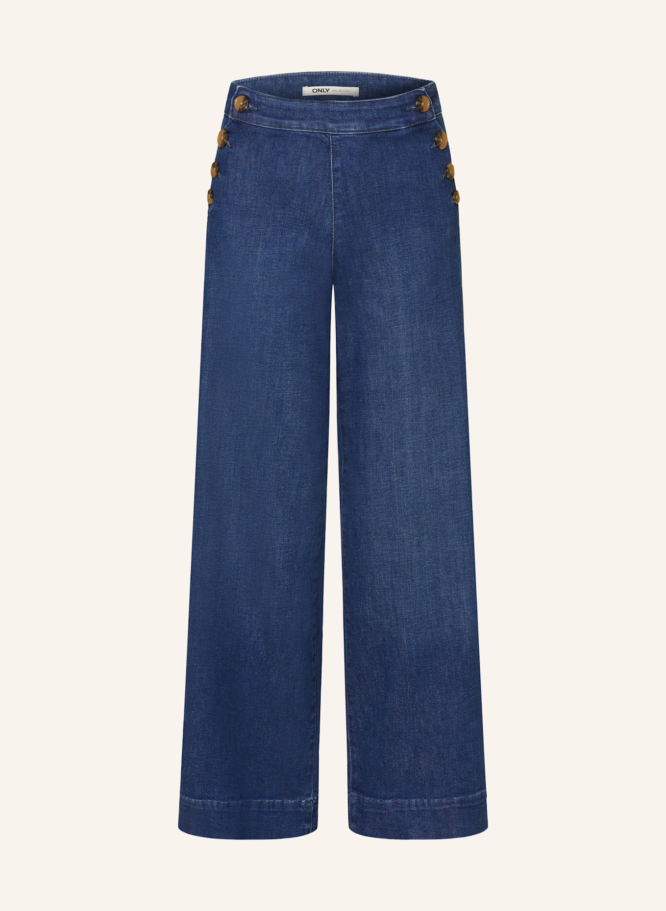 ONLY Straight Jeans: Dark Medium Blue Denim