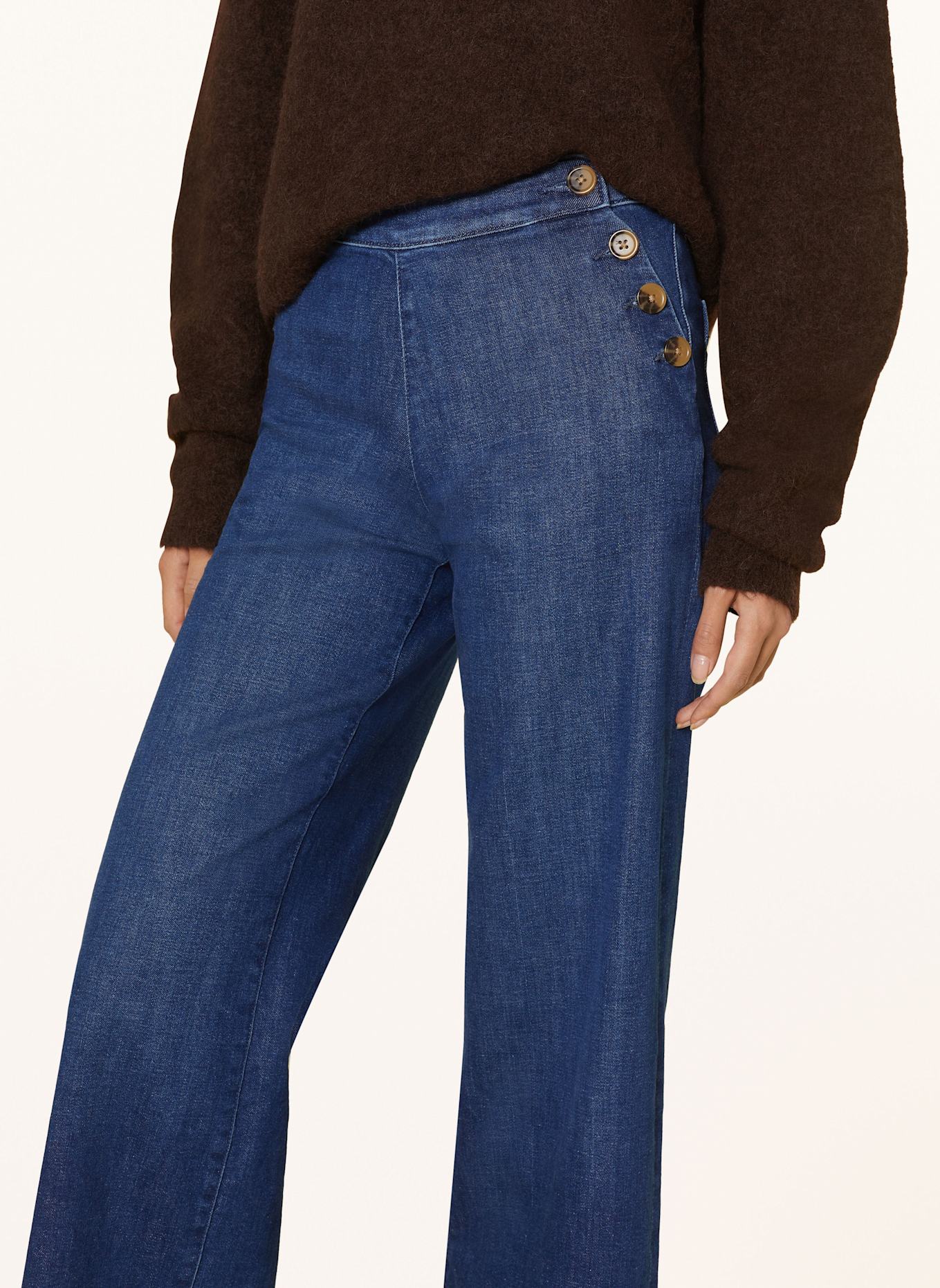 ONLY Straight Jeans: Dark Medium Blue Denim