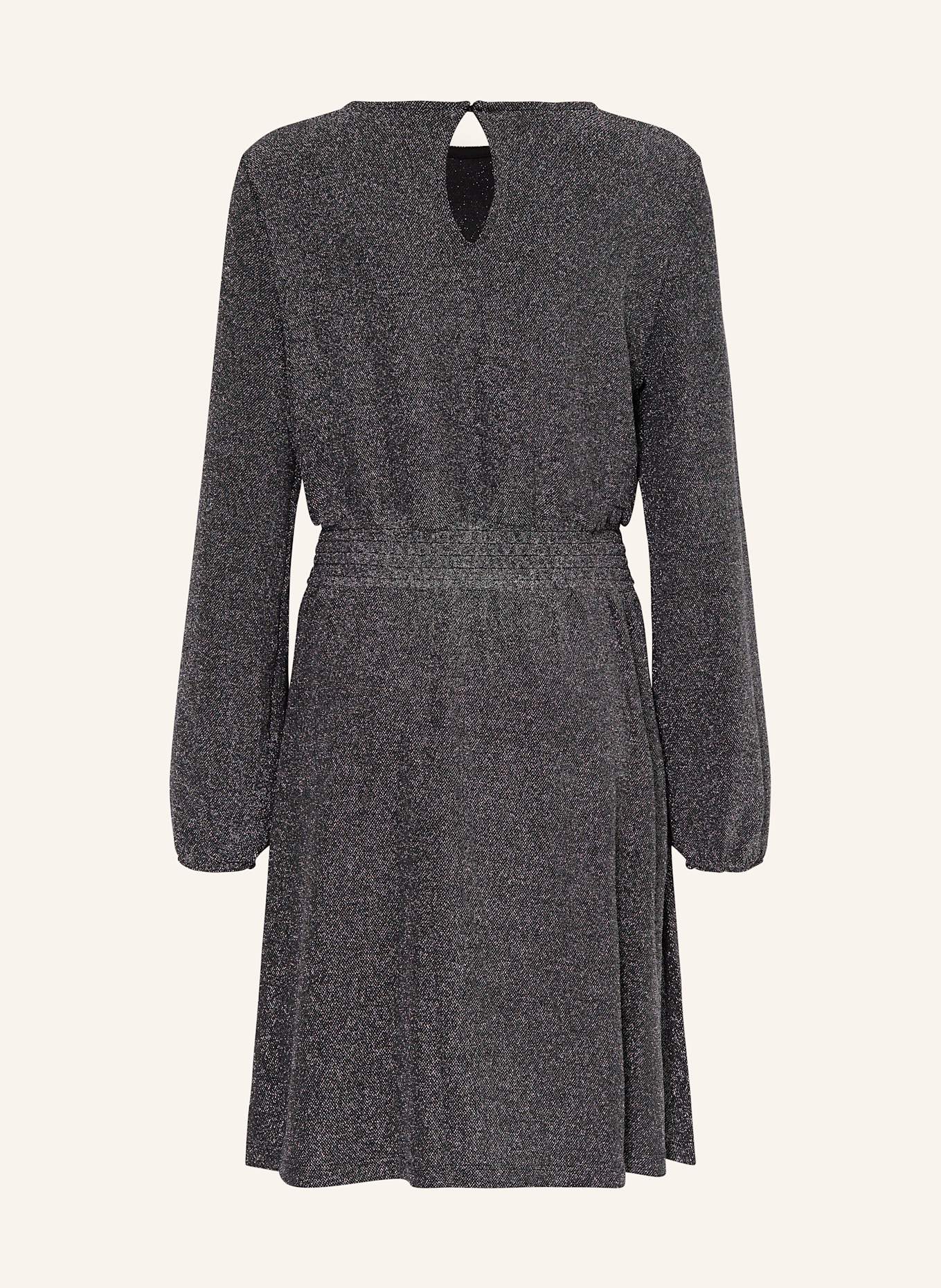 ONLY Kleid mit Glitzergarn: SCHWARZ/ SILBER