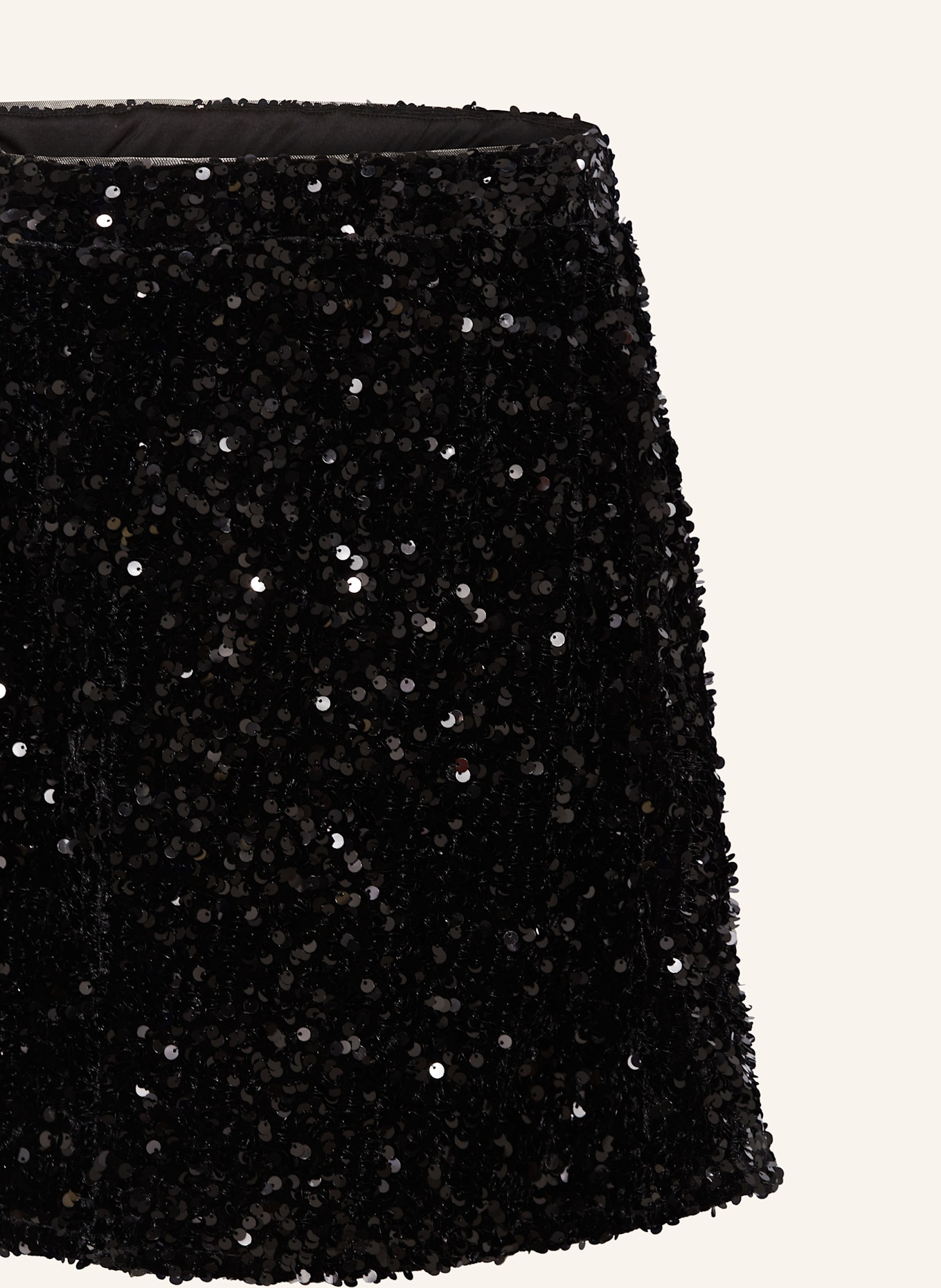 ONLY Rock mit Pailletten: SCHWARZ