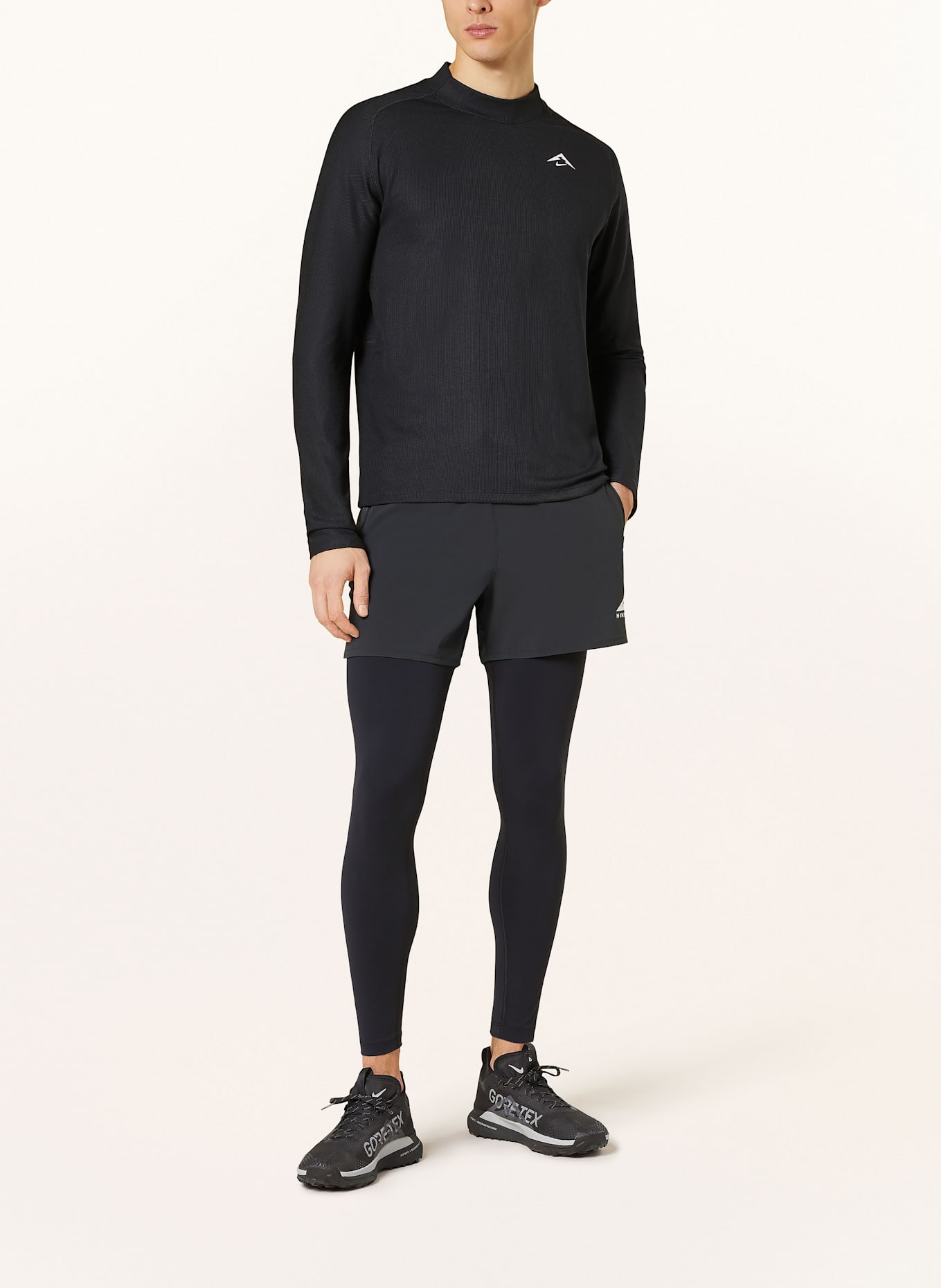 Nike Koszulka do biegania DRI-FIT TRAIL: CZARNY