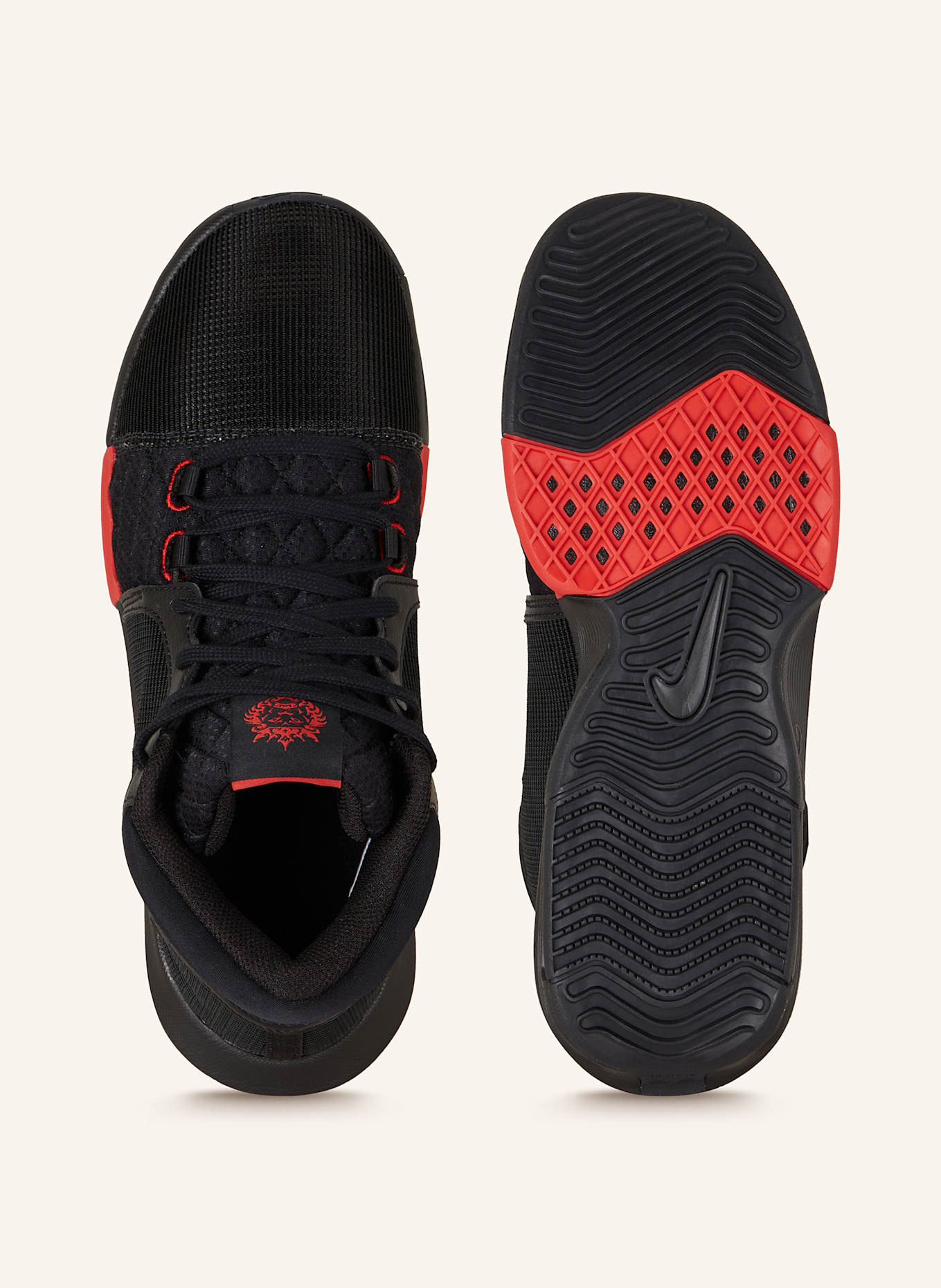 Nike Basketballschuhe LEBRON WITTNESS VIII: SCHWARZ/ ROT