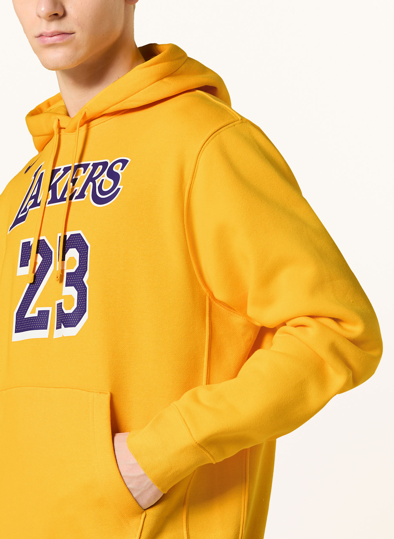 Nike Hoodie LOS ANGELES LAKERS CLUB in yellow