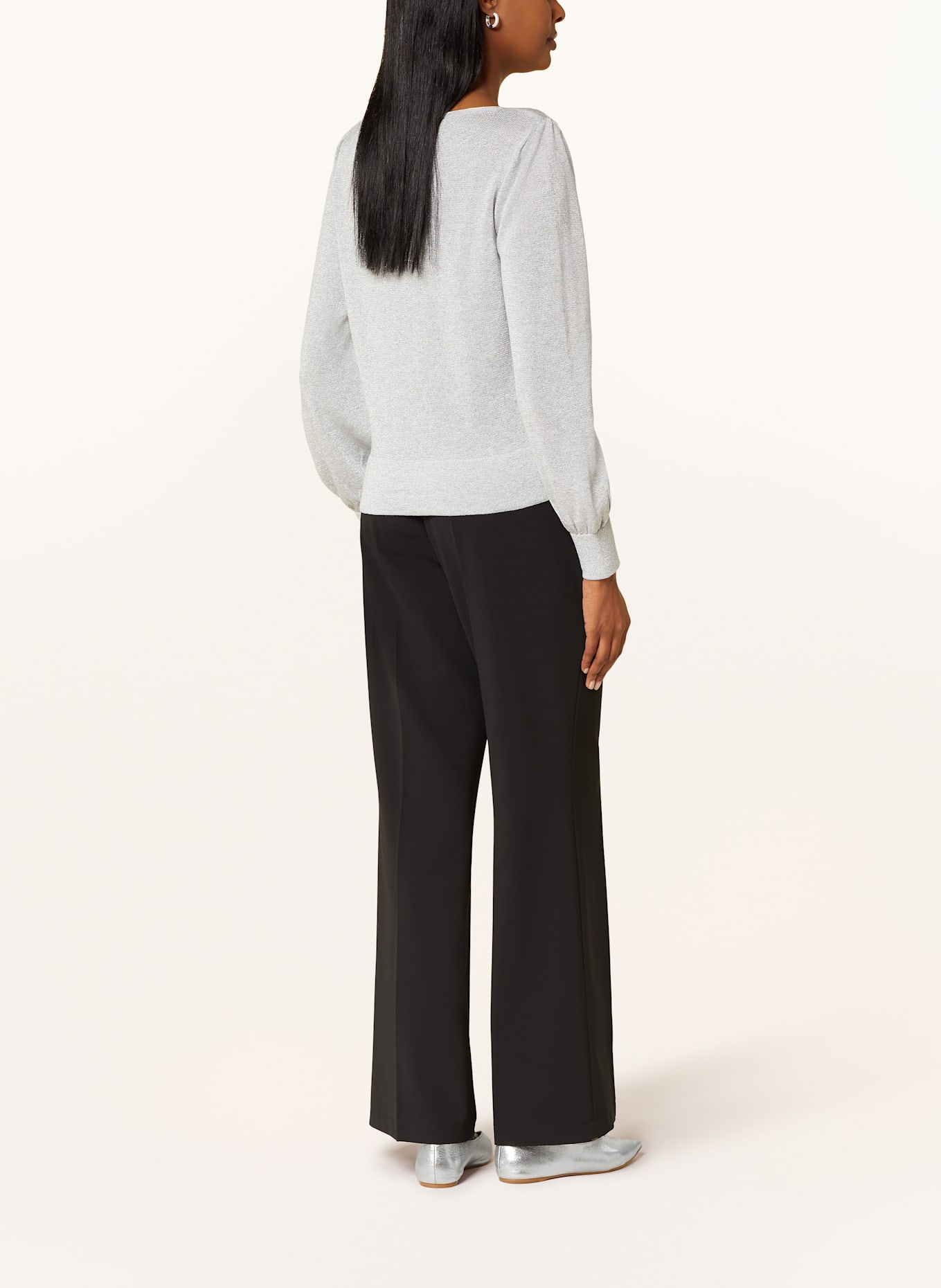monari asymmetrical leather look biker jacket, Farbe: HELLGRAU (Bild 3)