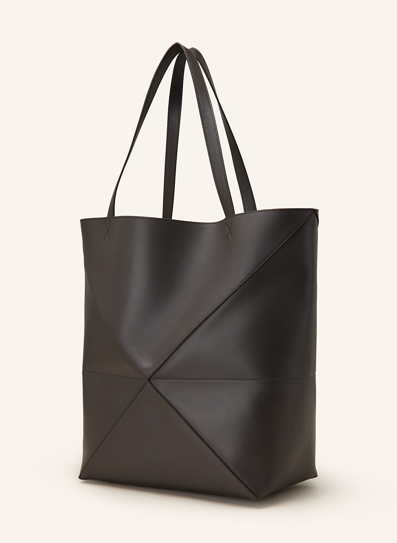 LOEWE Shopper PUZZLE FOLD TOTE LARGE: DUNKELGRAU