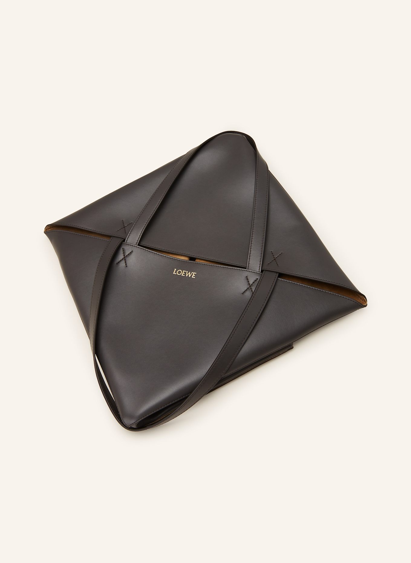LOEWE Shopper PUZZLE FOLD TOTE LARGE: DUNKELGRAU