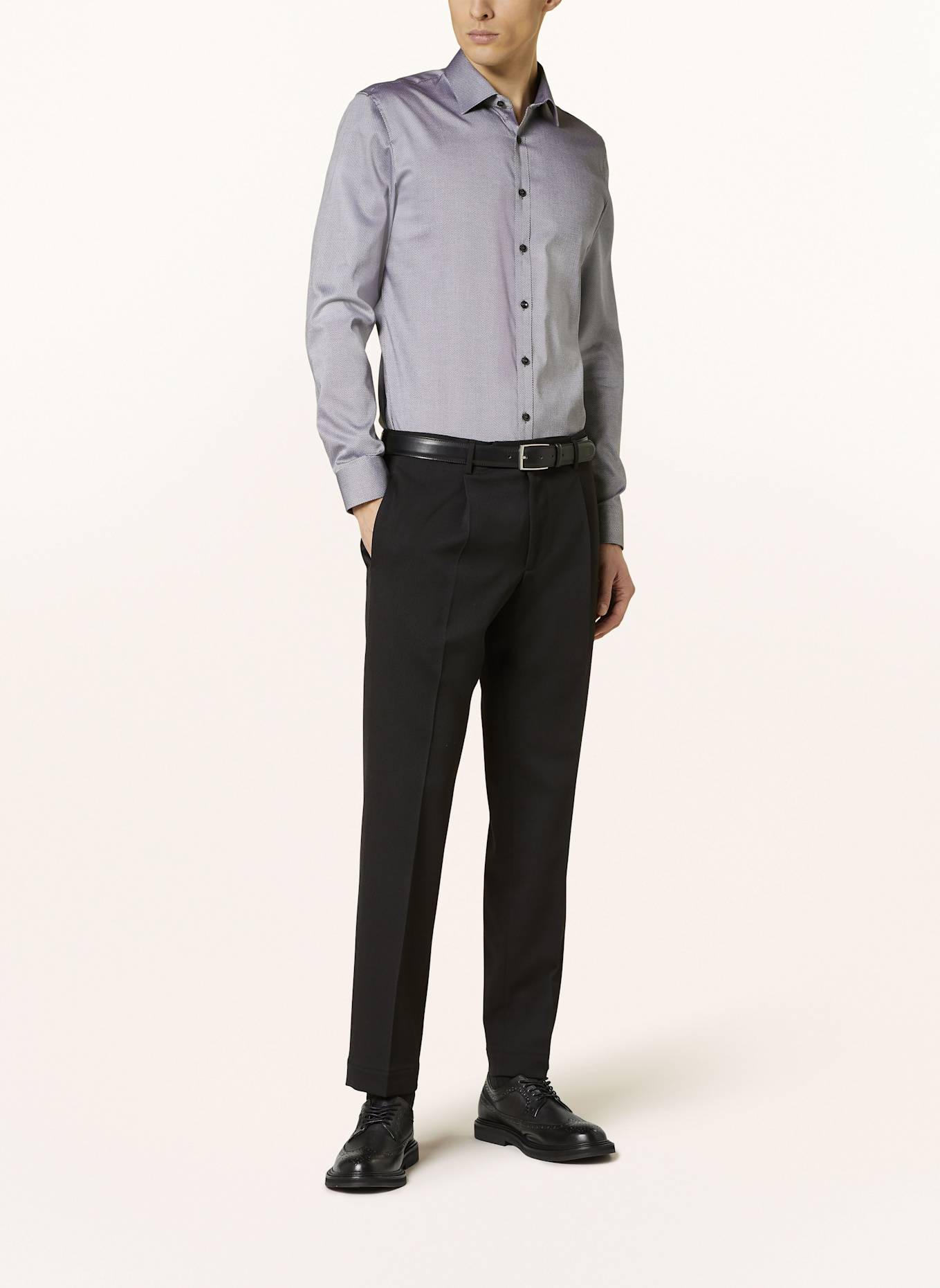 OLYMP Hemd No. Six super slim: SCHWARZ