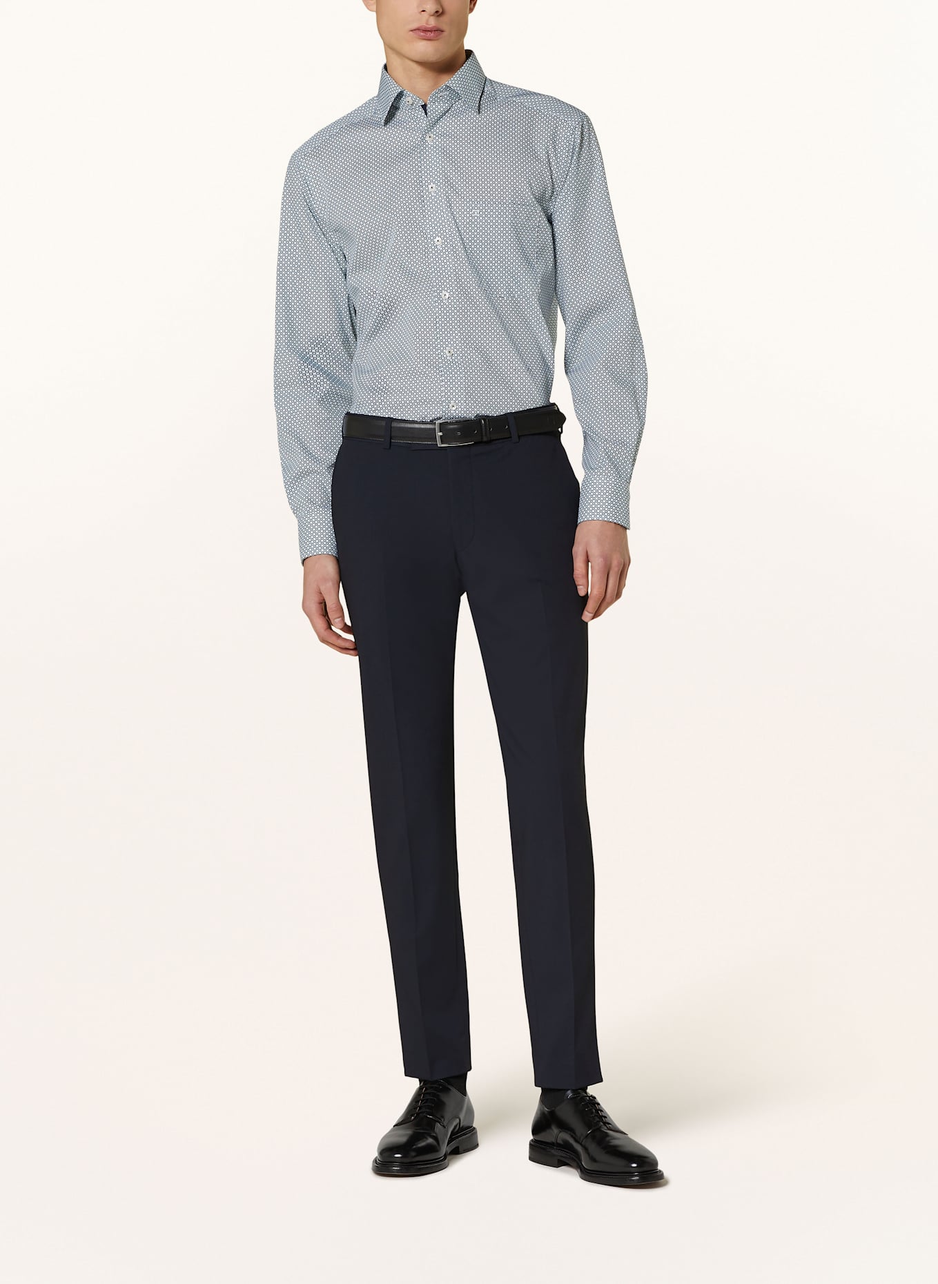 OLYMP Košile Luxor Comfort Fit: ZELENÁ/ TMAVĚ MODRÁ/ BÍLÁ