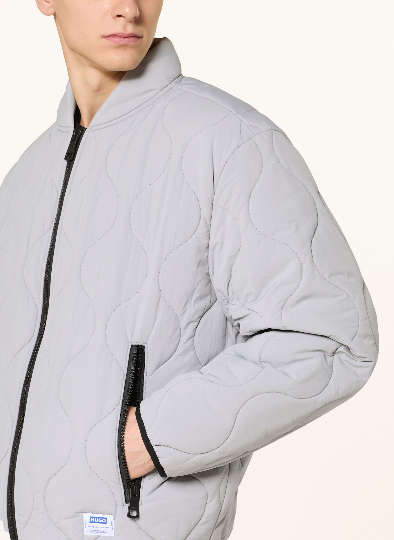 HUGO Steppjacke BOHO: GRAU