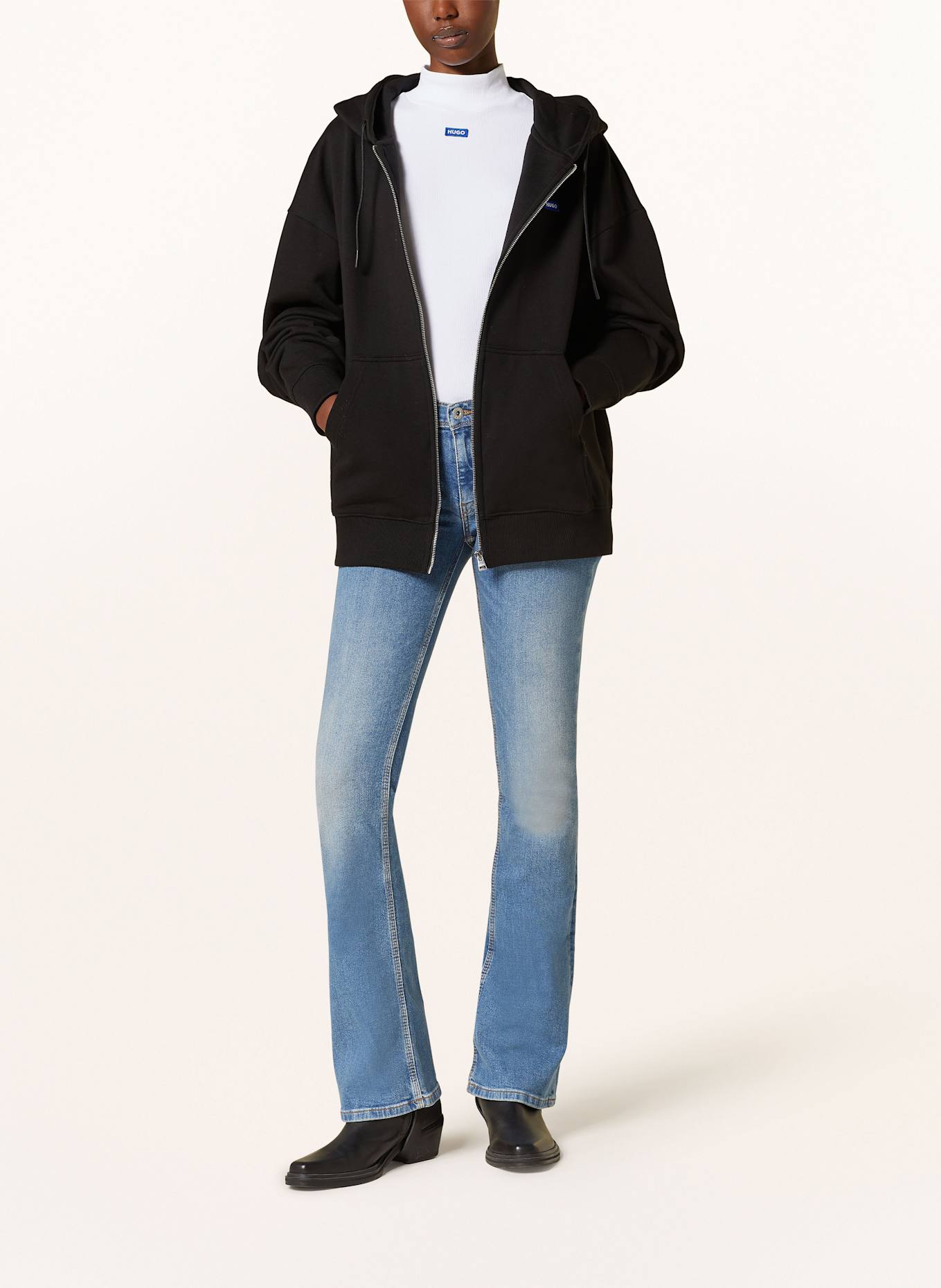 HUGO BLUE Bootcut džíny GETTI_B, Barva: 432 BRIGHT BLUE (Obrázek 2)