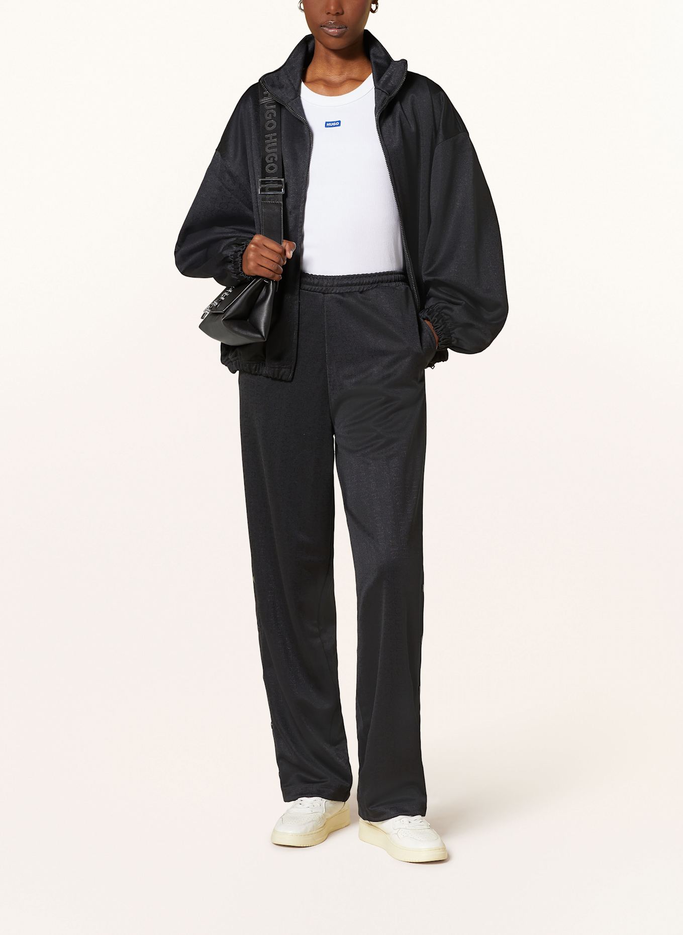 Black and blue track pants deals