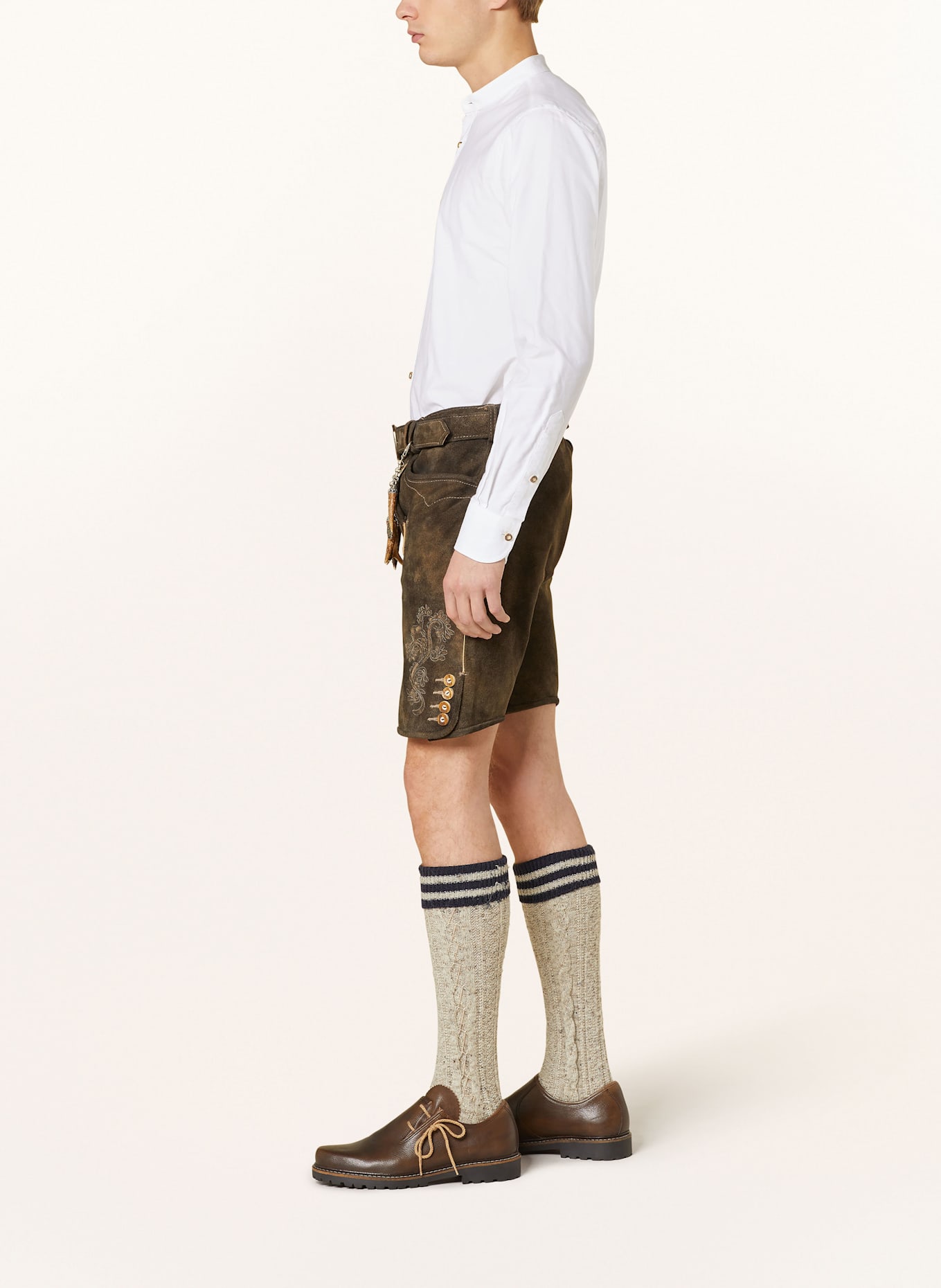 Spieth & Wensky Trachten-Lederhose EVEREST: KHAKI