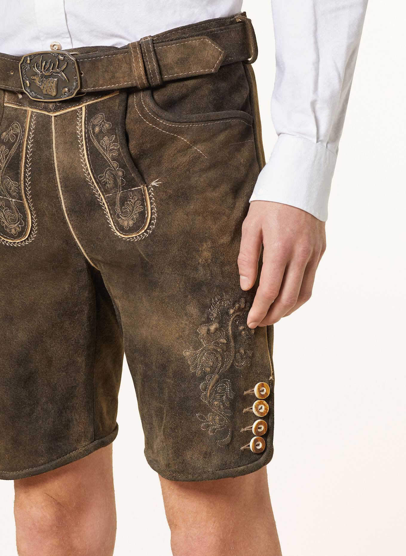 Spieth & Wensky Trachten-Lederhose EVEREST: KHAKI