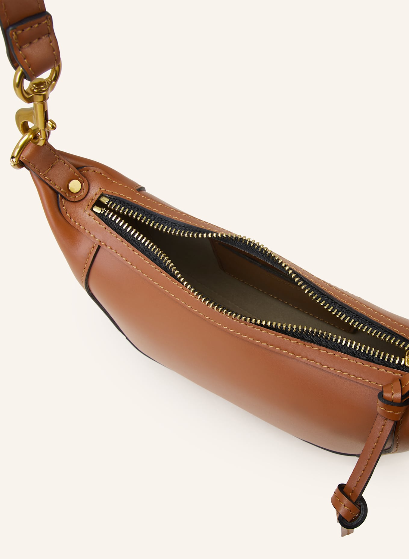 ISABEL MARANT Umhängetasche OSKAN MOON: COGNAC