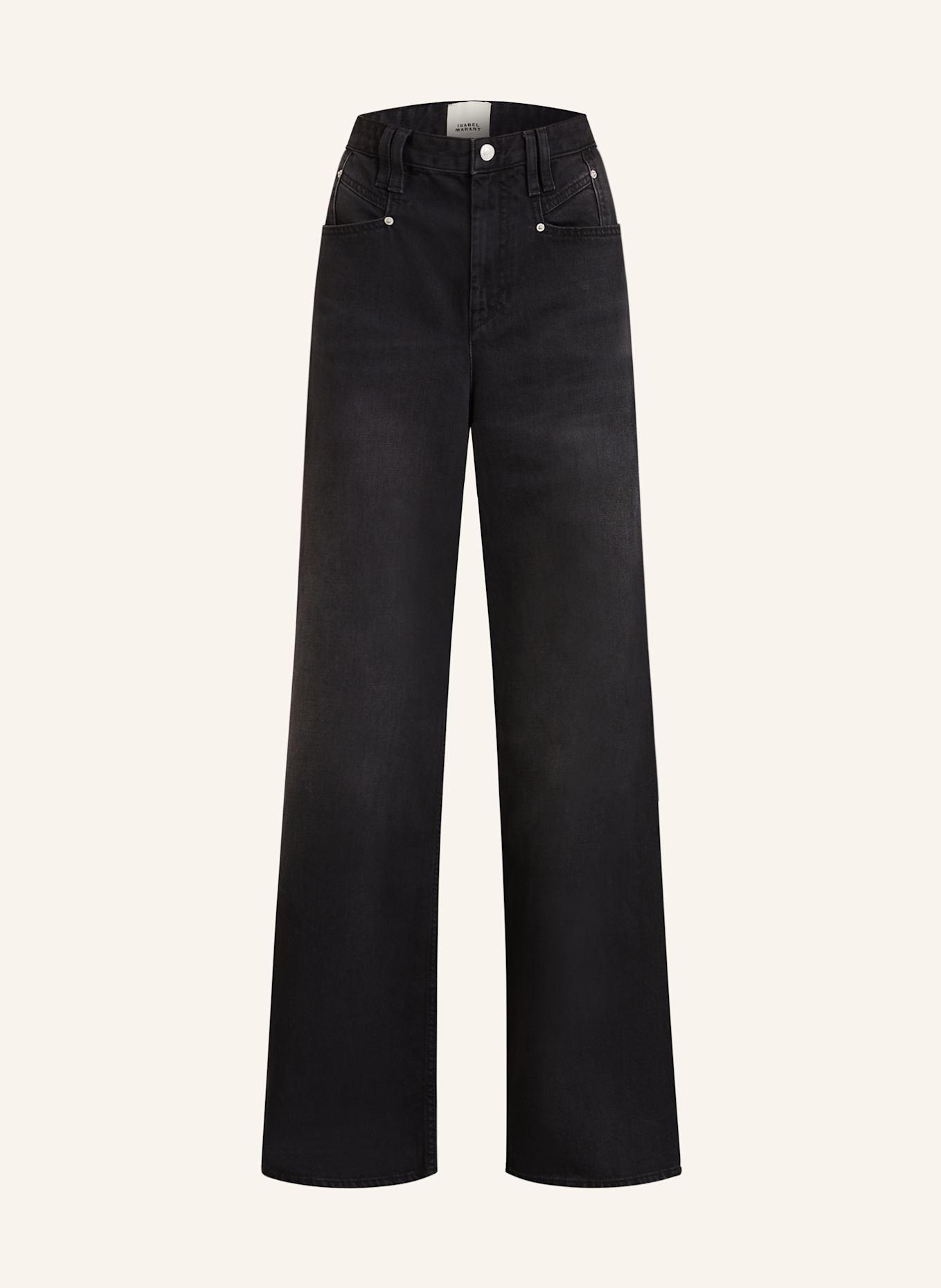 ISABEL MARANT Straight Jeans LEMONY-GB: 01BK BLACK