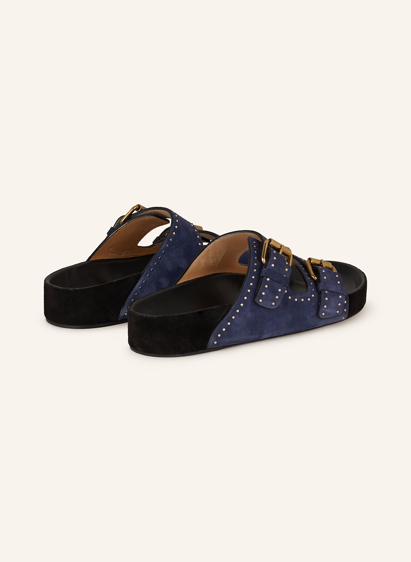 ISABEL MARANT Pantoletten LENNYO mit Nieten: BLAU