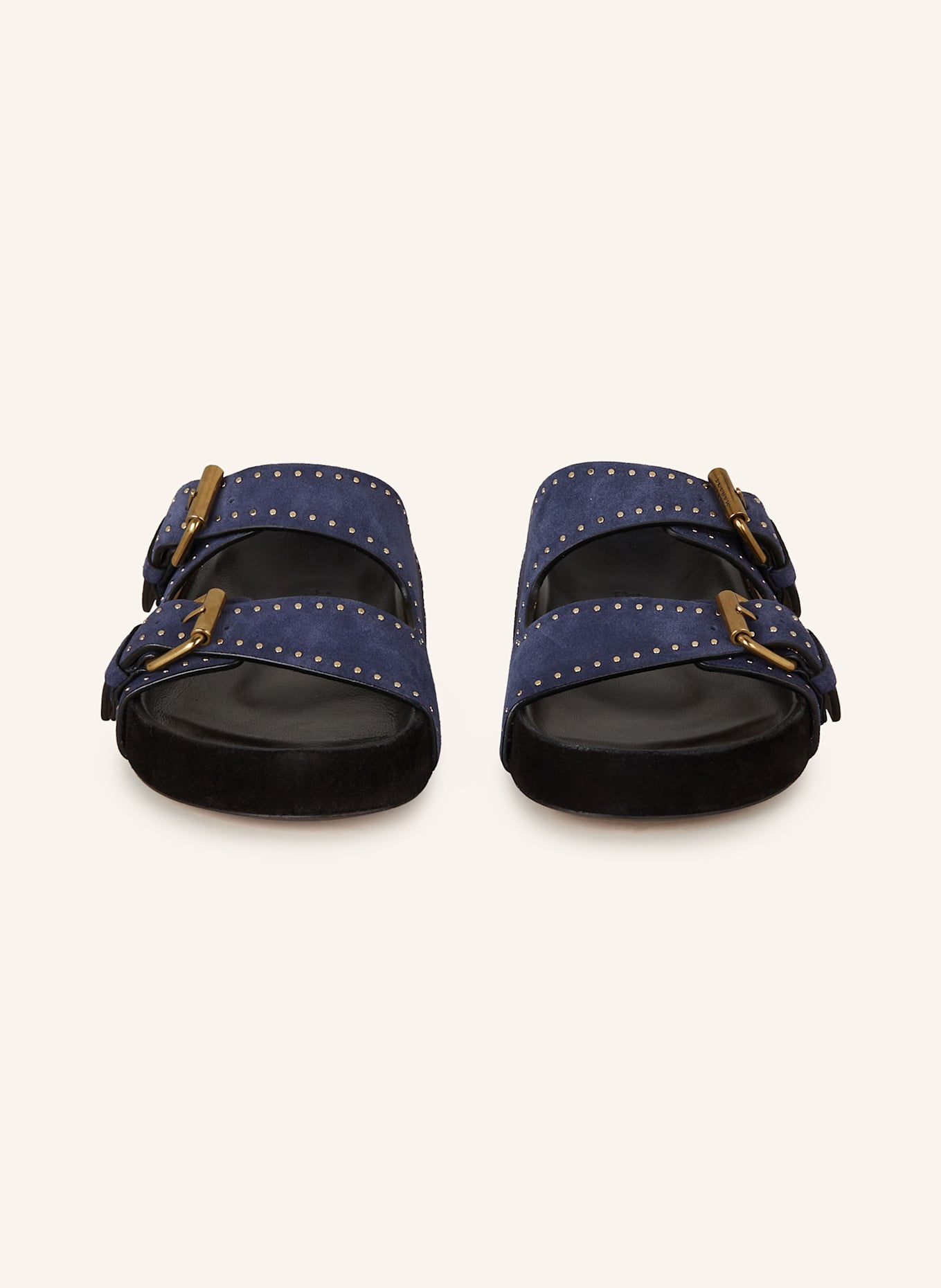 ISABEL MARANT Pantoletten LENNYO mit Nieten: BLAU