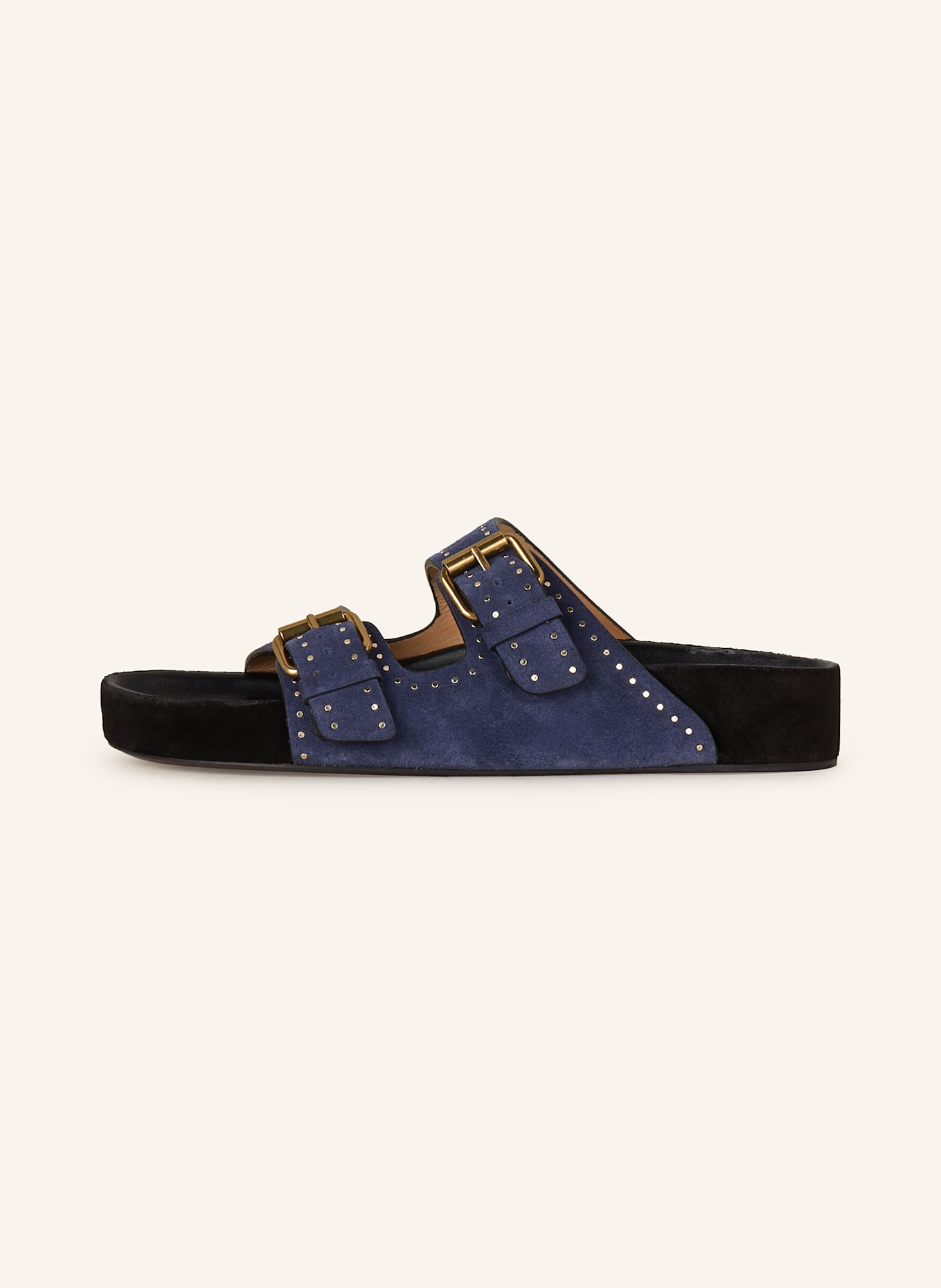 ISABEL MARANT Pantoletten LENNYO mit Nieten: BLAU